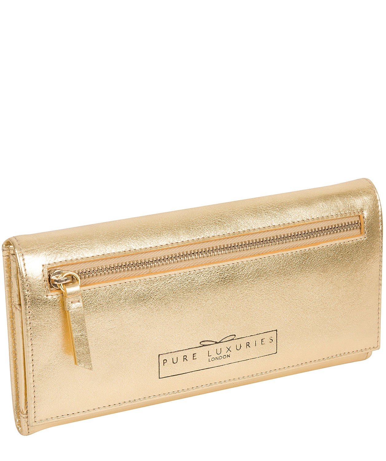 'Monika' Metallic Gold Leather Purse