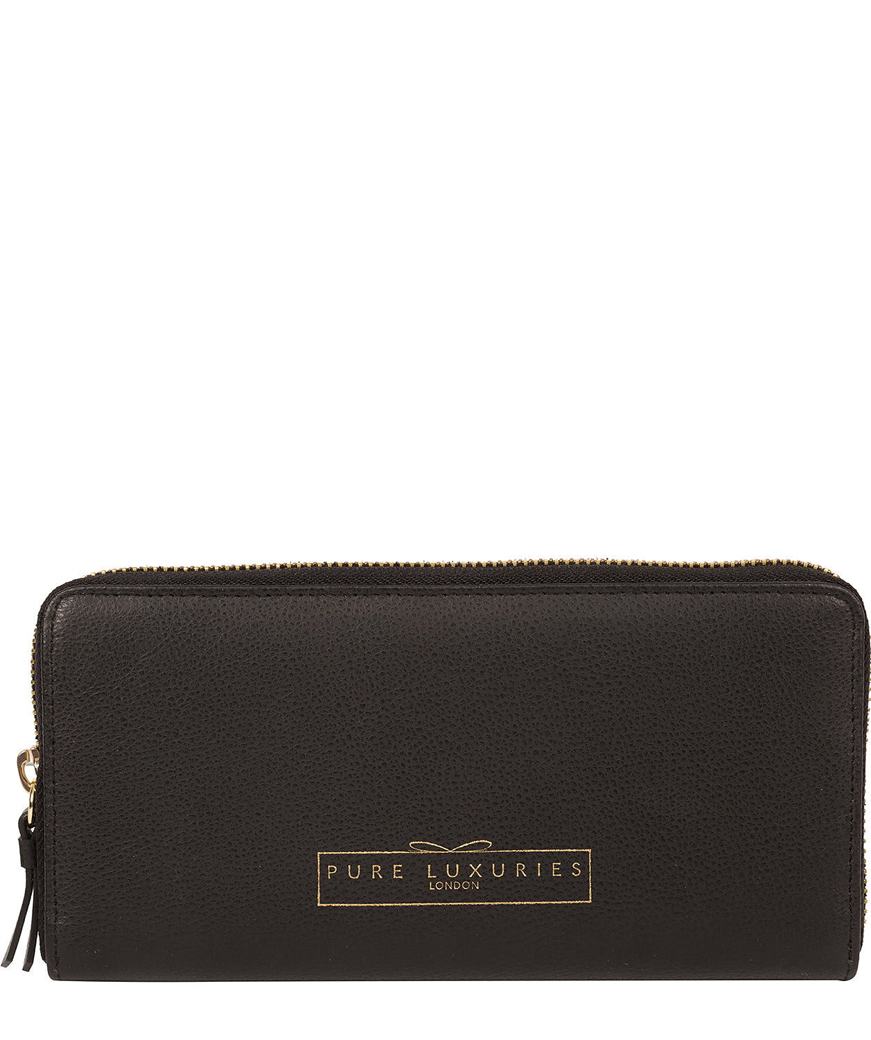 'Frieda' Jet Black Leather Purse