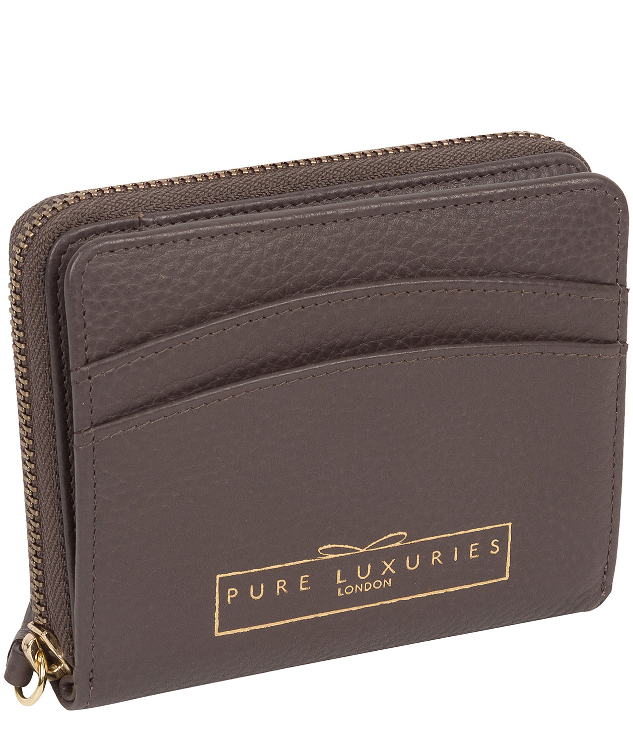 'Emely' Smoke Grey Leather Purse