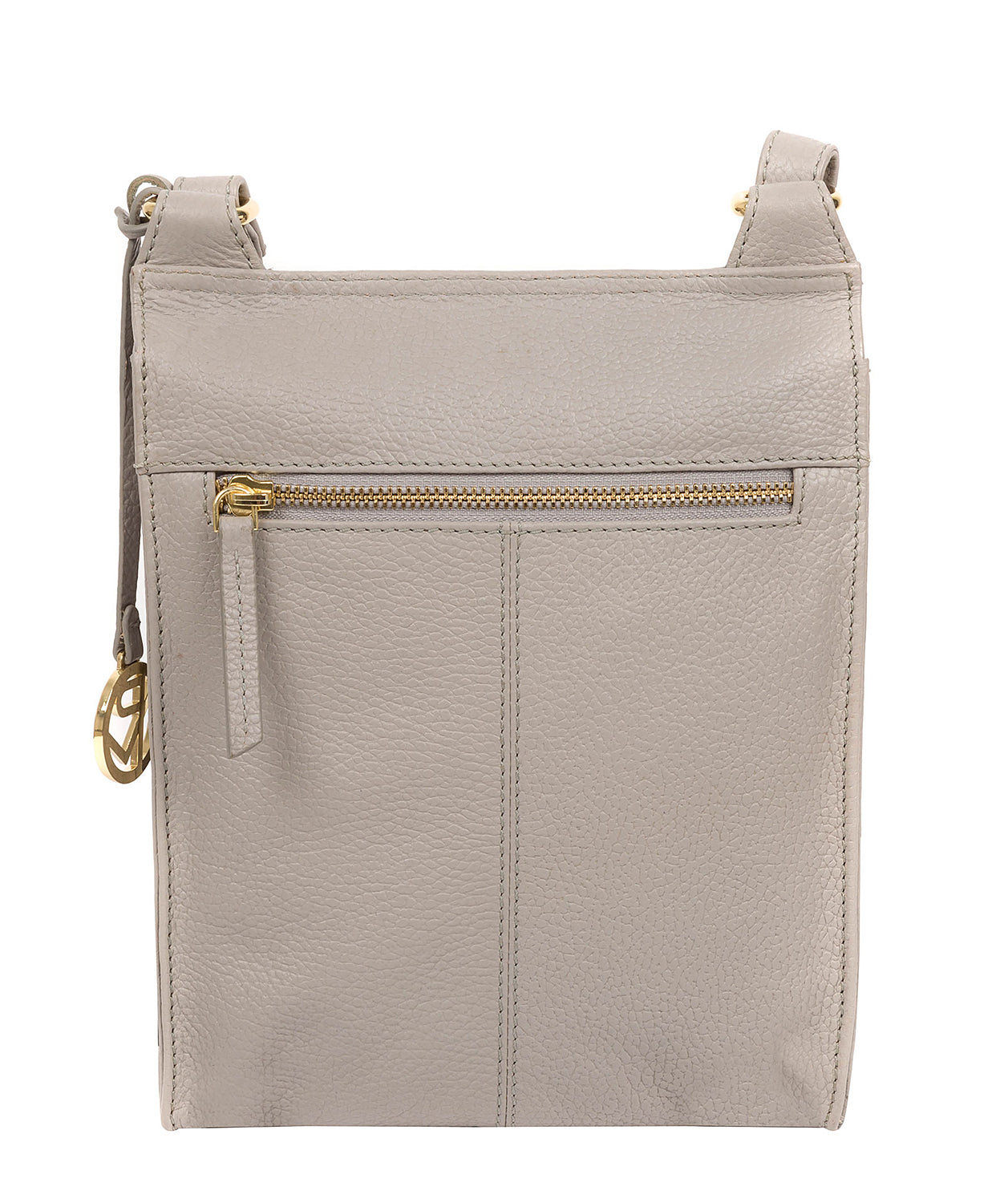 'Naomi' Grey Leather Cross Body Bag