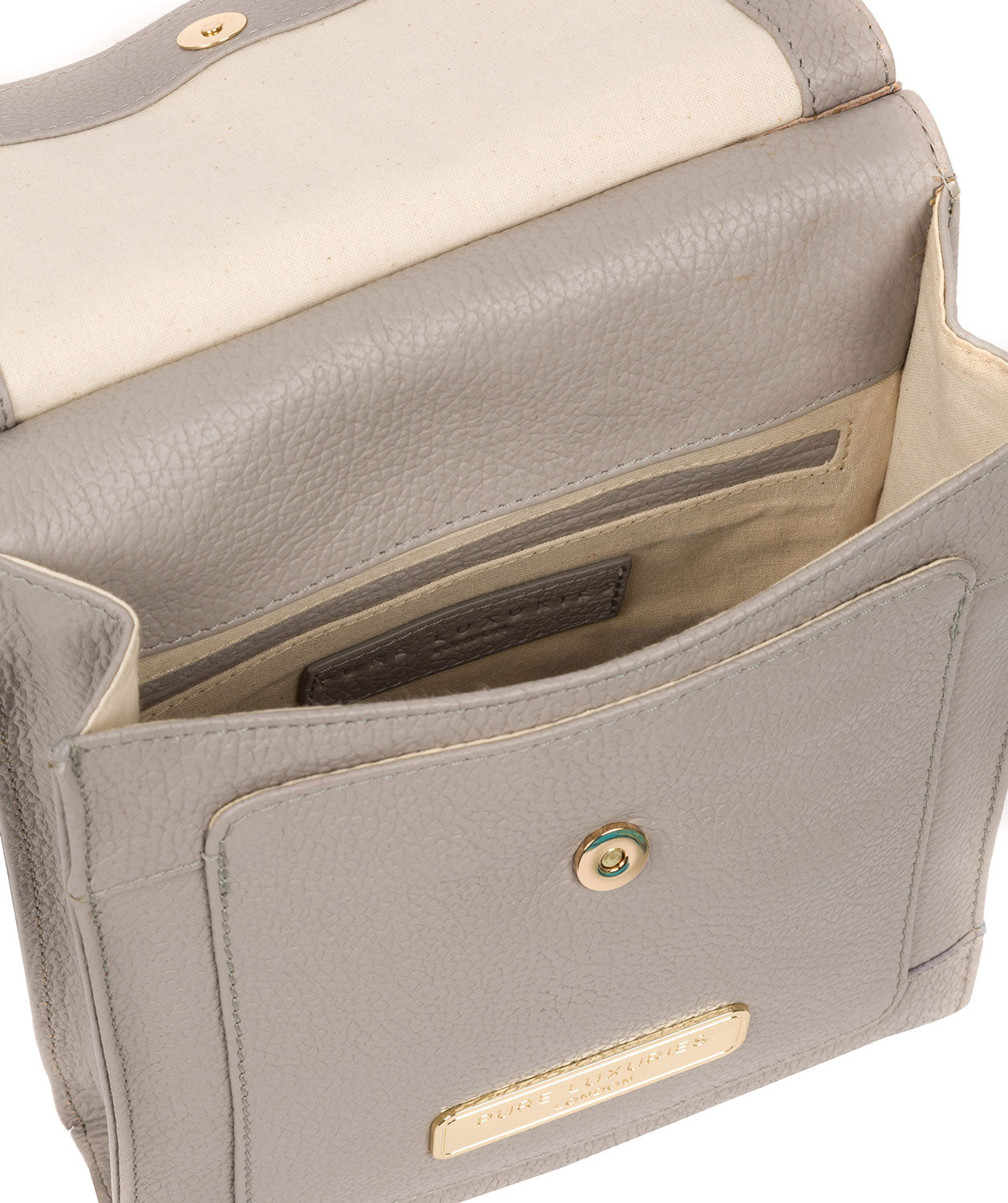 'Naomi' Grey Leather Cross Body Bag