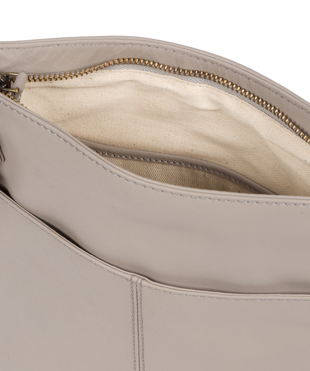 'Foxton' Dove Grey Leather Cross Body Bag