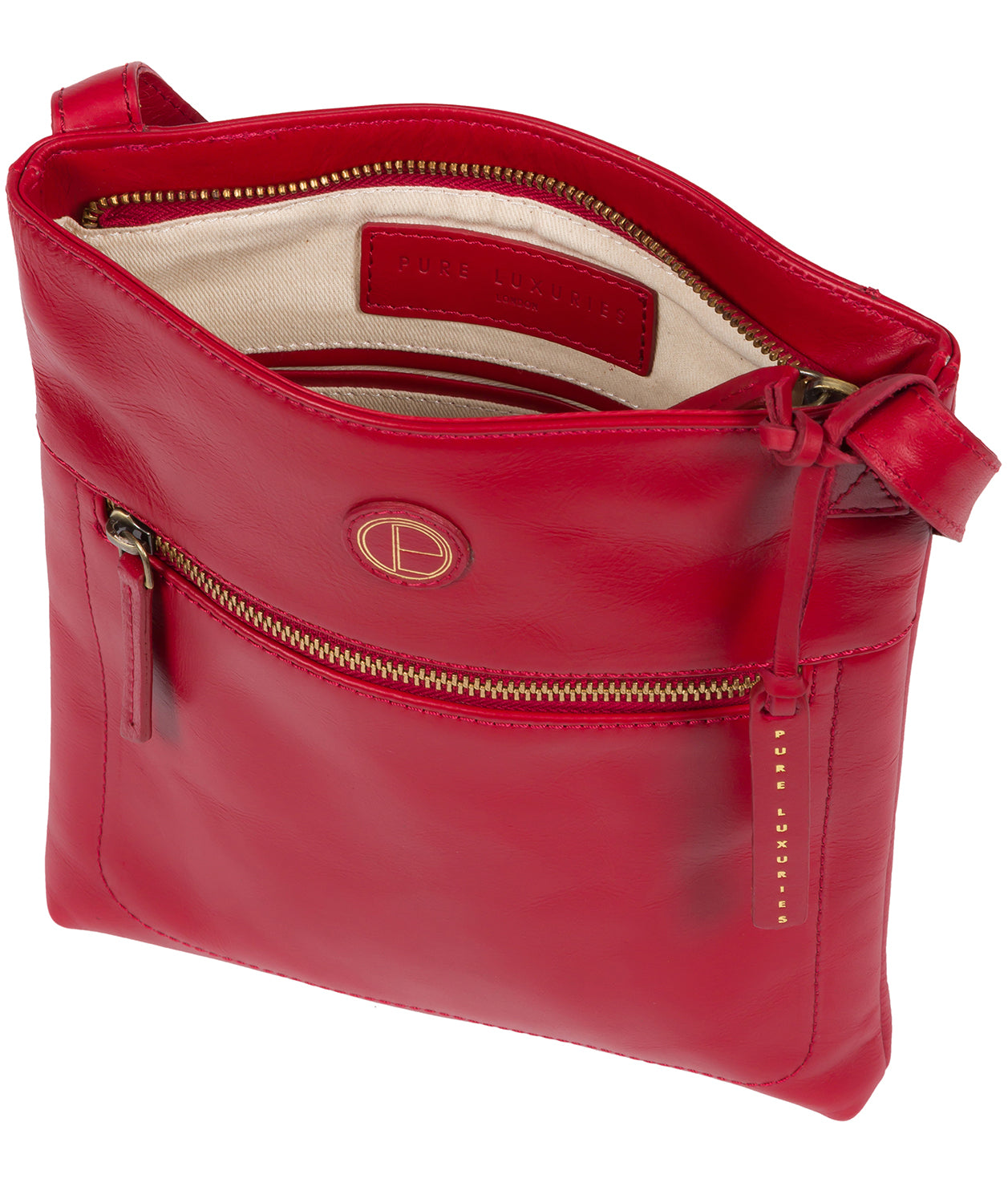 'Knook' Vintage Red Leather Cross Body Bag