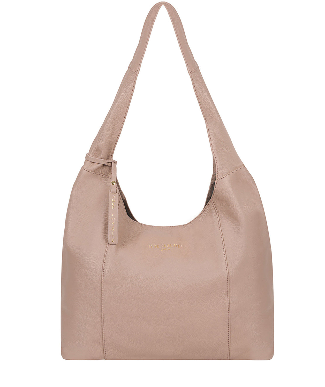 'Nina' Blush Pink Leather Shoulder Bag