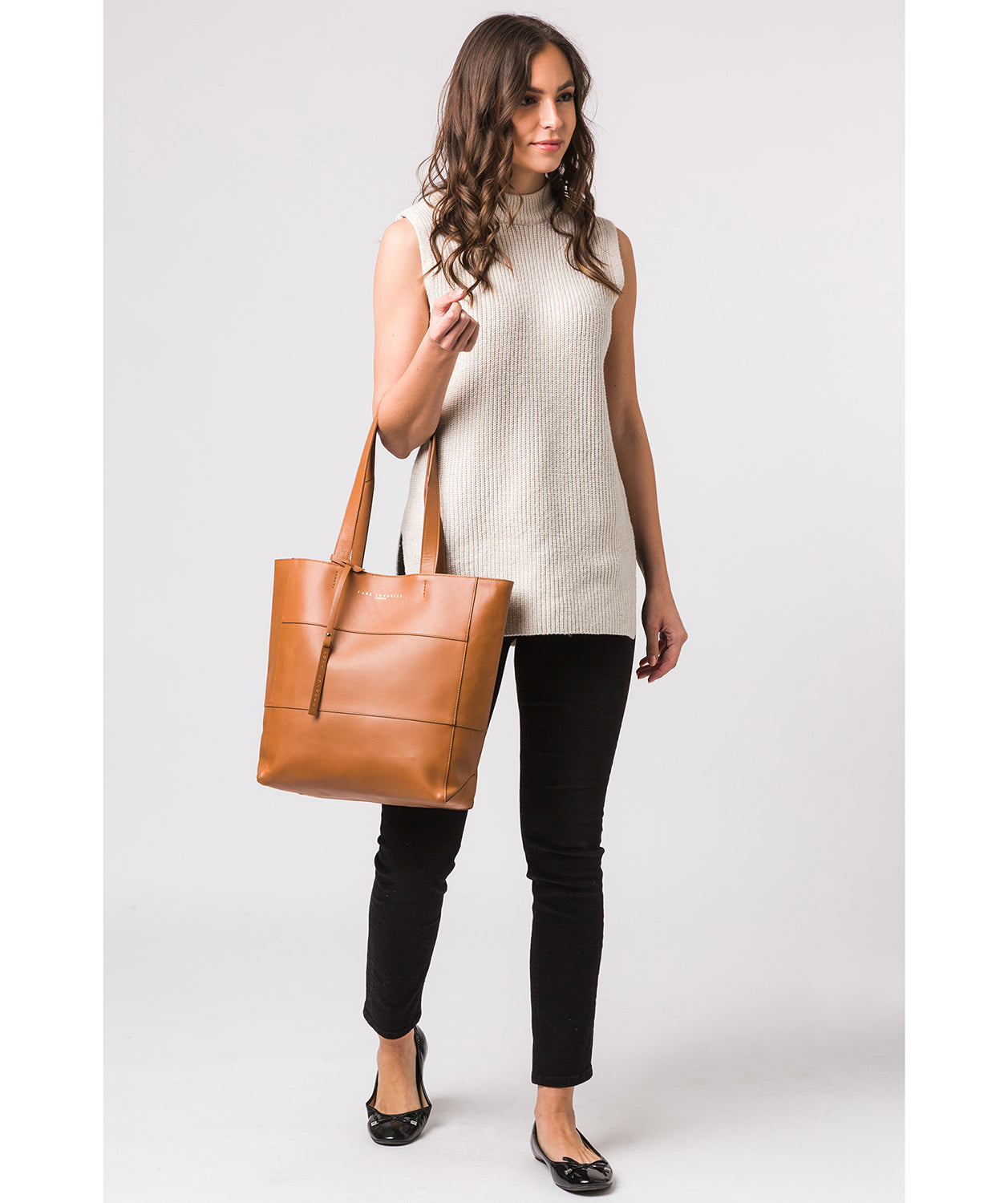 'Ashurst' Saddle Tan Vegetable-Tanned Leather Tote Bag