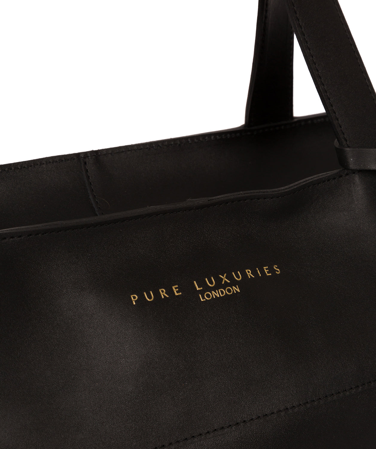 'Arundel' Jet Black Vegetable-Tanned Leather Extra-Large Shopper Bag