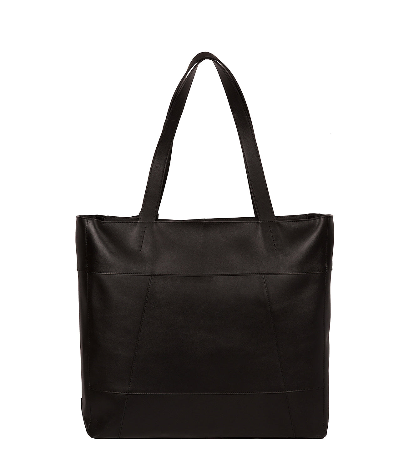 'Arundel' Jet Black Vegetable-Tanned Leather Extra-Large Shopper Bag
