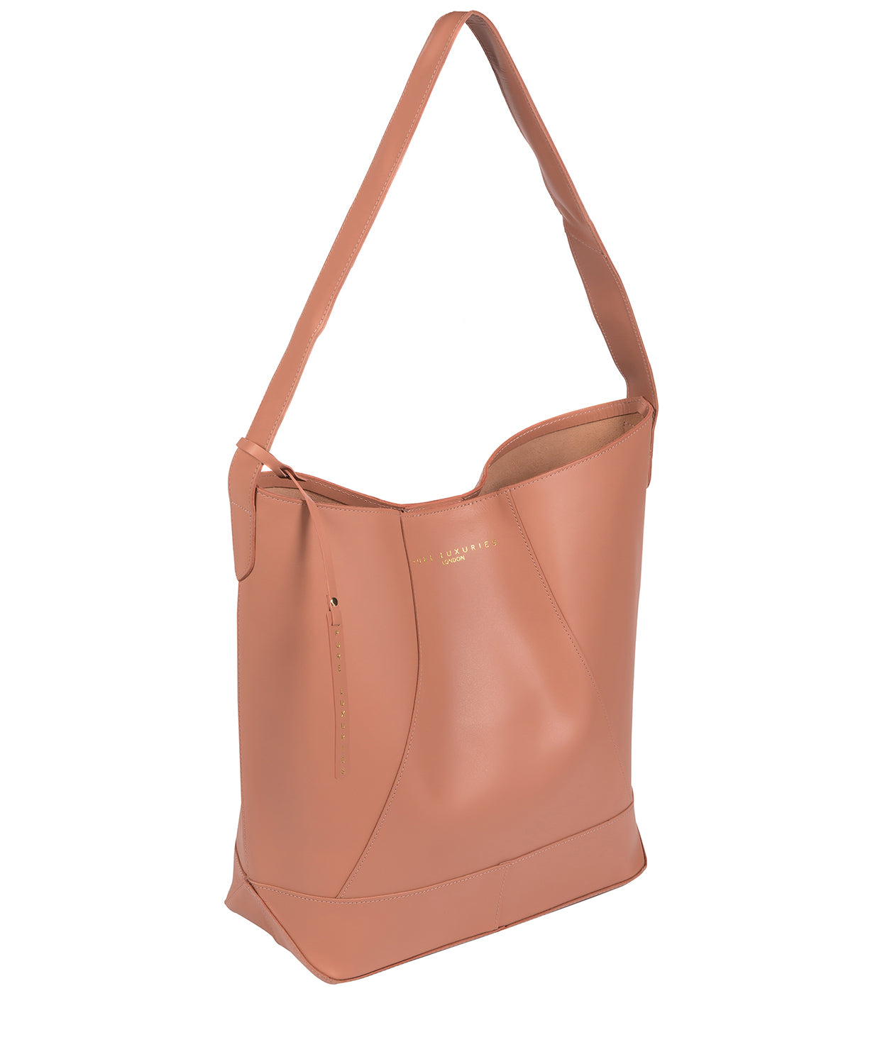 'Tunbridge' Misty Rose Vegetable-Tanned Leather Shoulder Bag