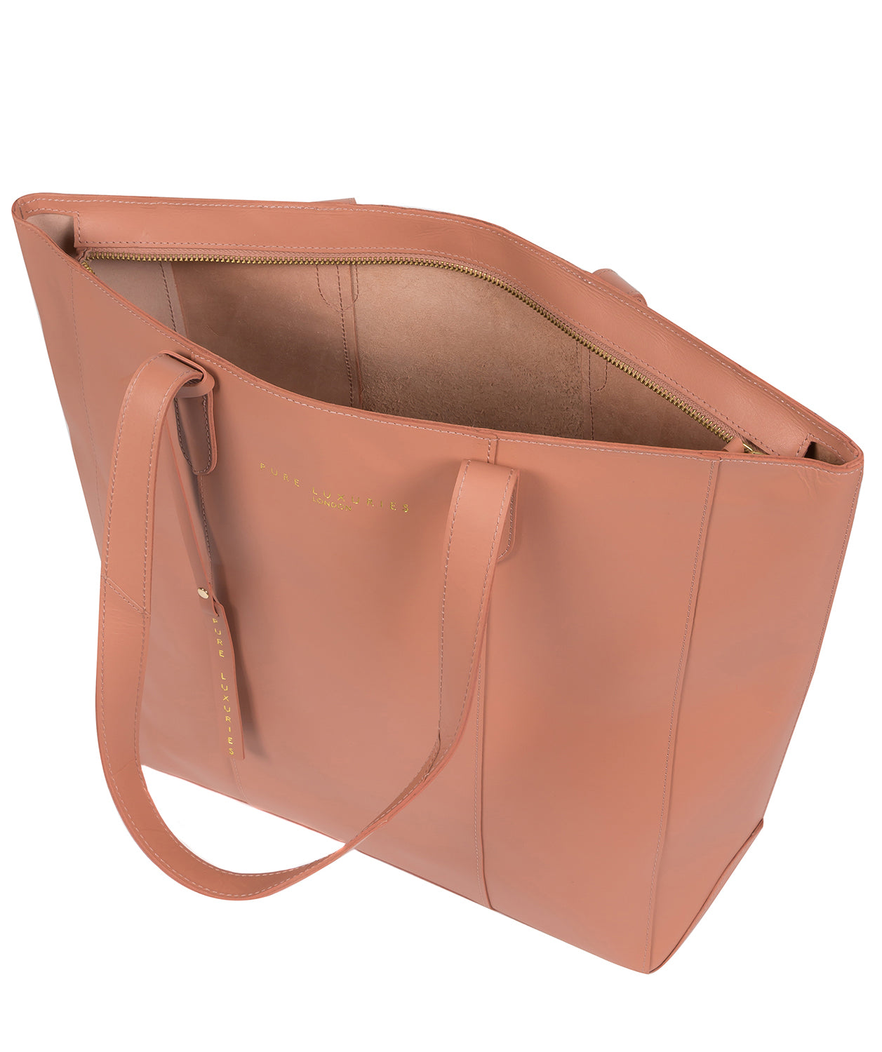 'Amberley' Misty Rose Vegetable-Tanned Leather Tote Bag