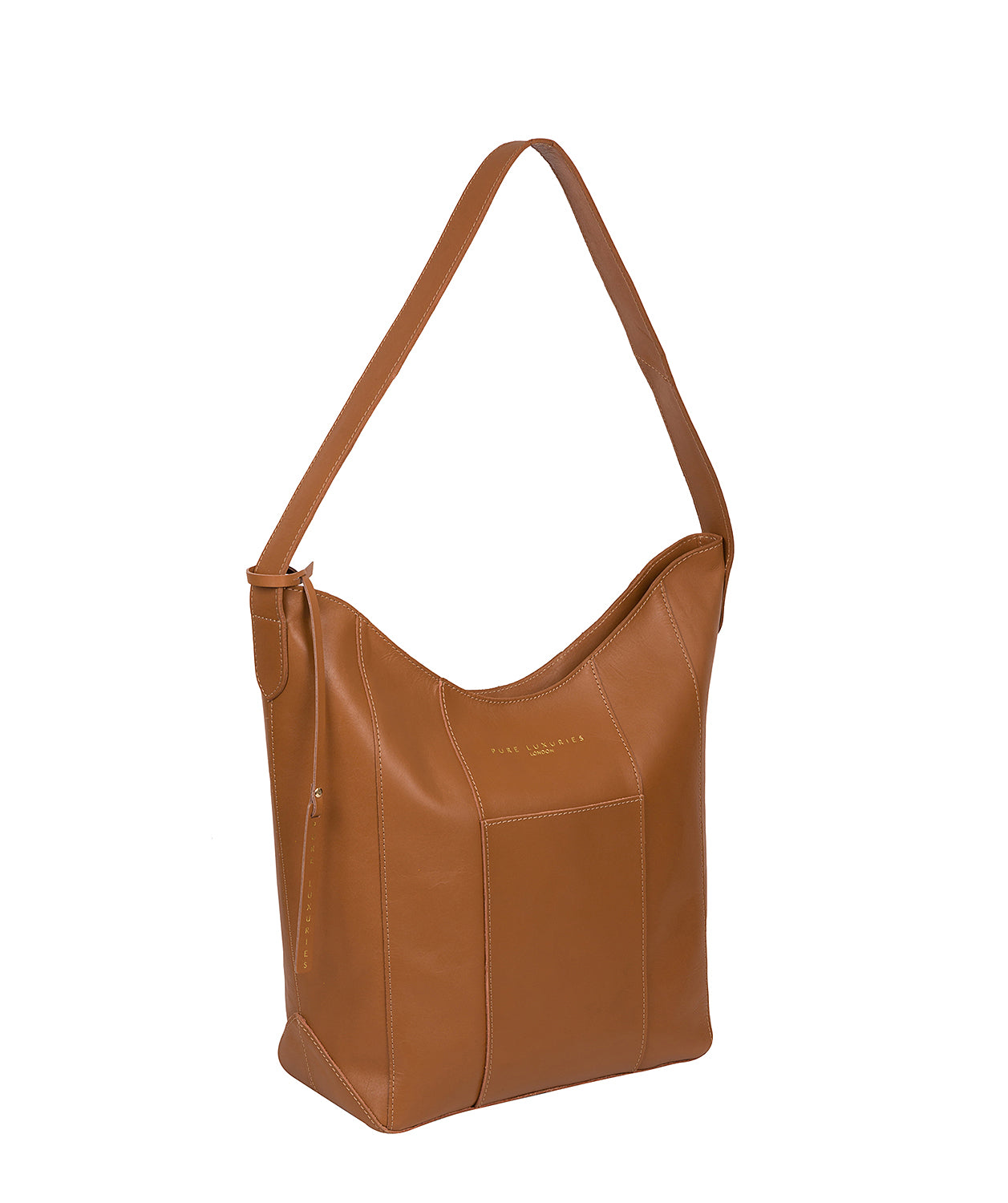 'Winchester' Saddle Tan Vegetable-Tanned Leather Shoulder Bag