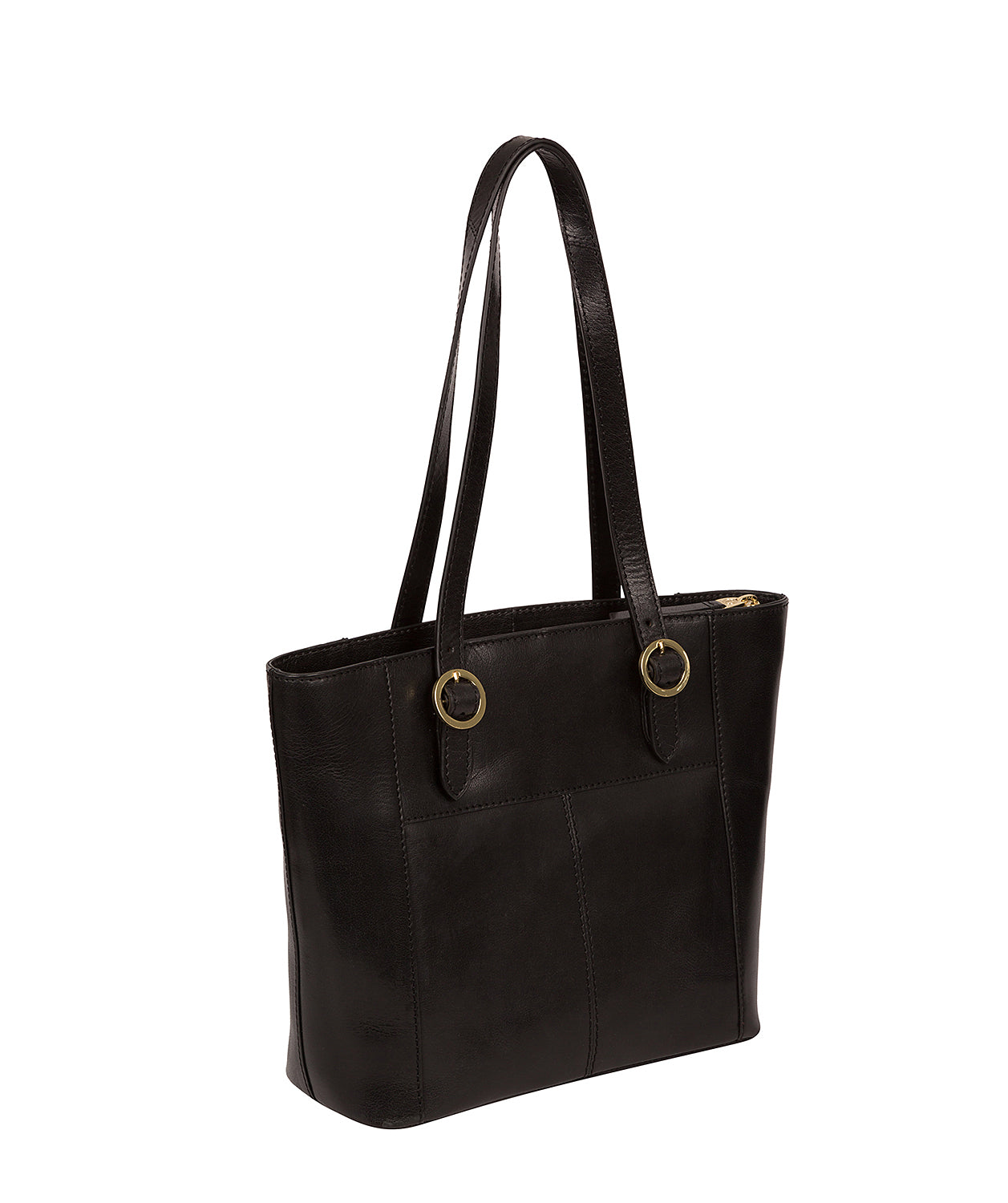 'Penelope' Black Vegetable Tanned-Leather Handbag