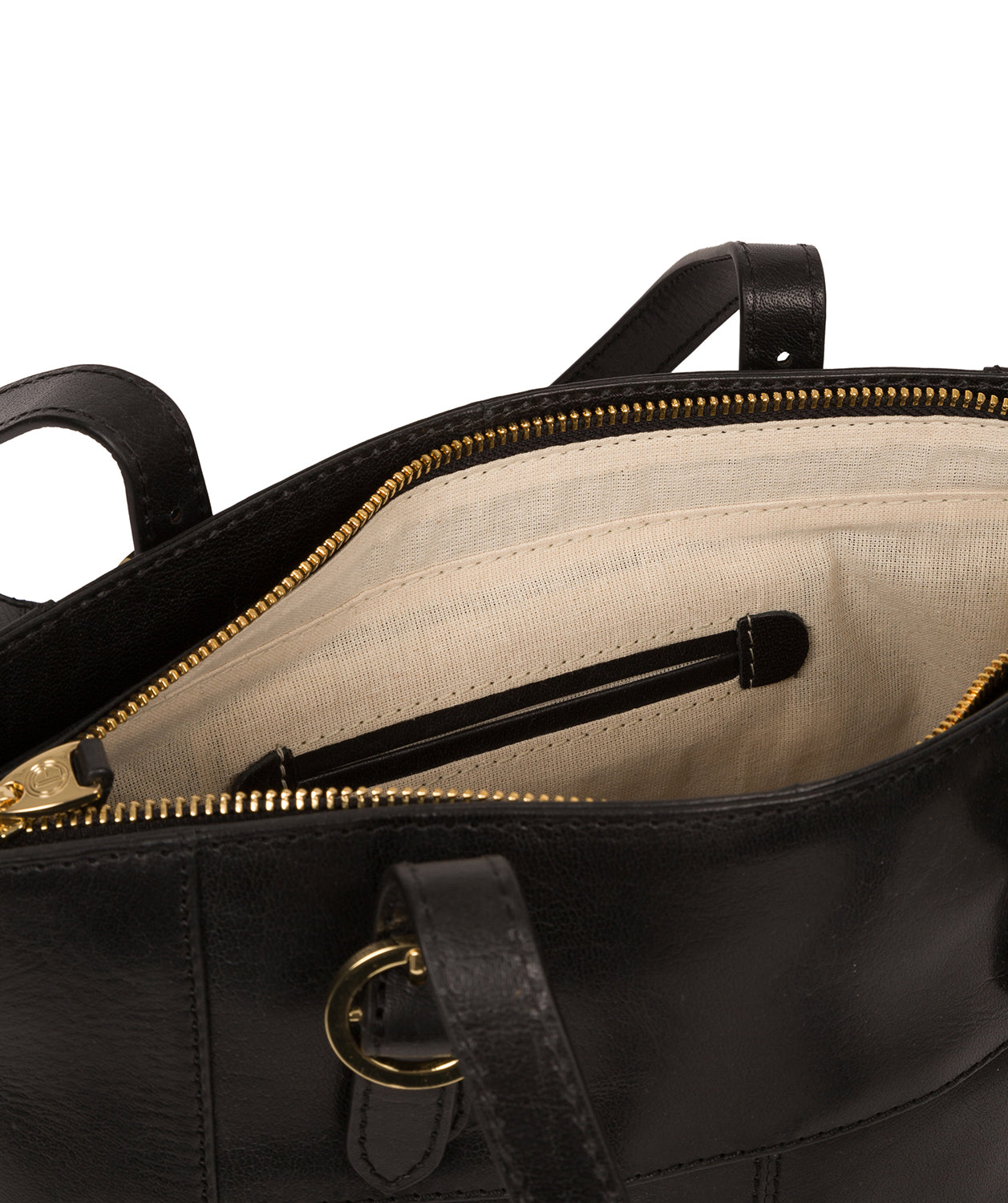 'Penelope' Black Vegetable Tanned-Leather Handbag