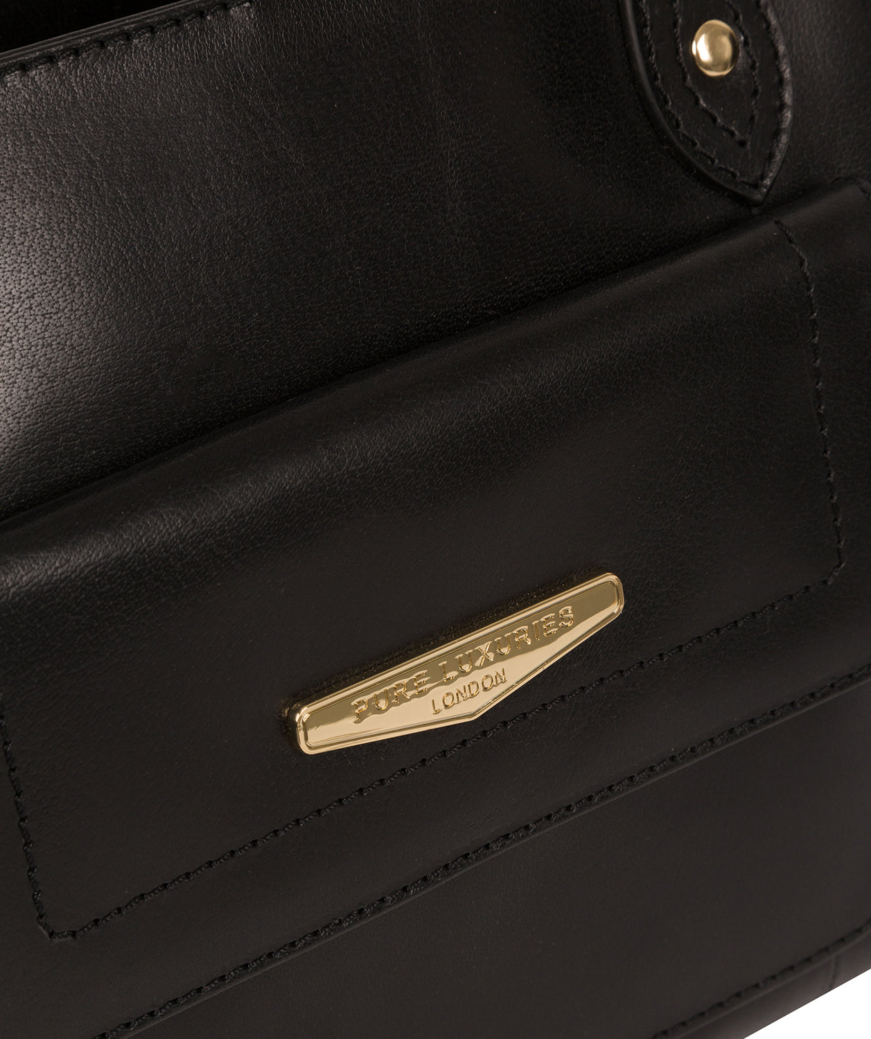 'Marian' Black Leather Handbag