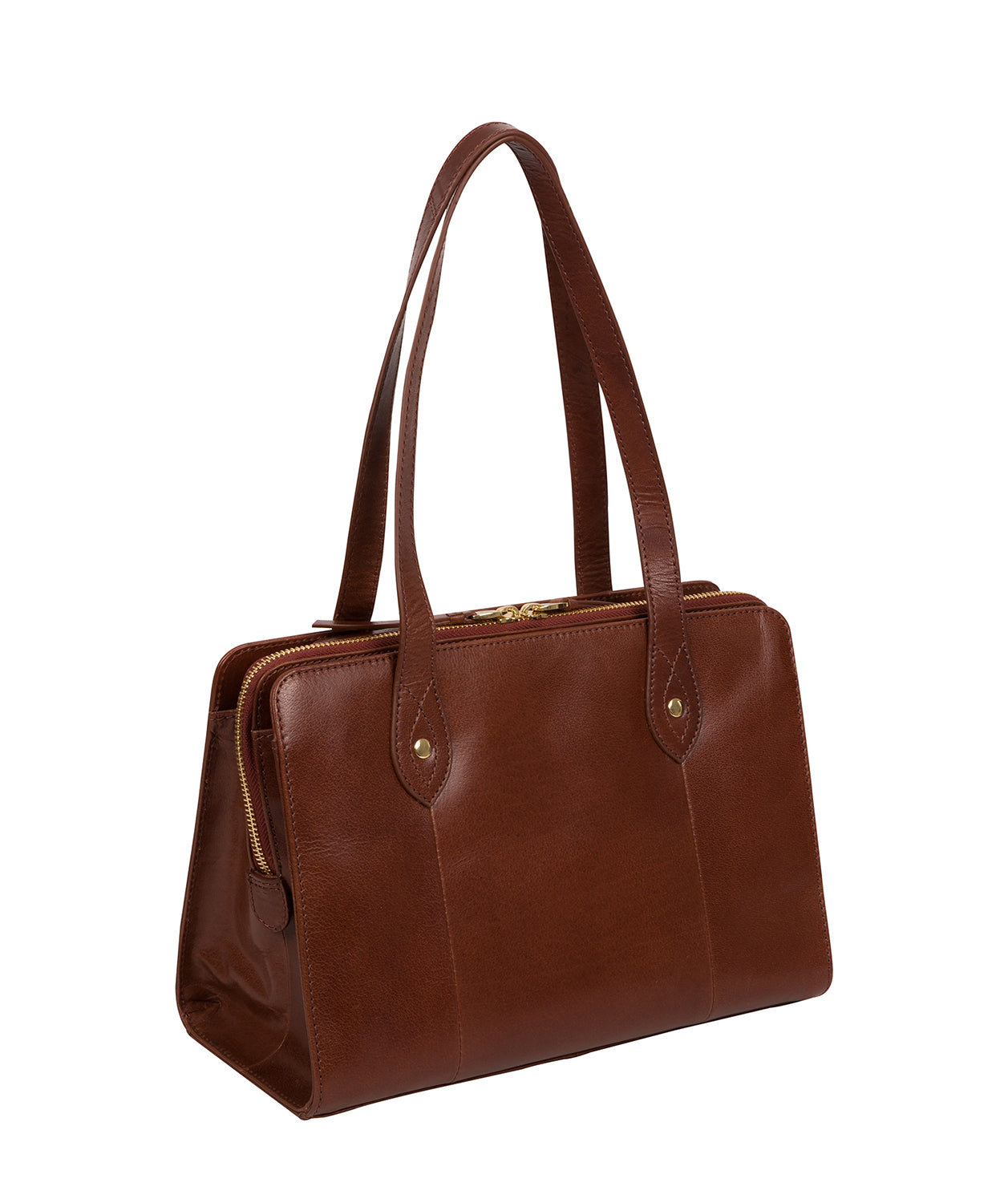'Britt' Italian Tan Vegetable-Tanned Leather Handbag