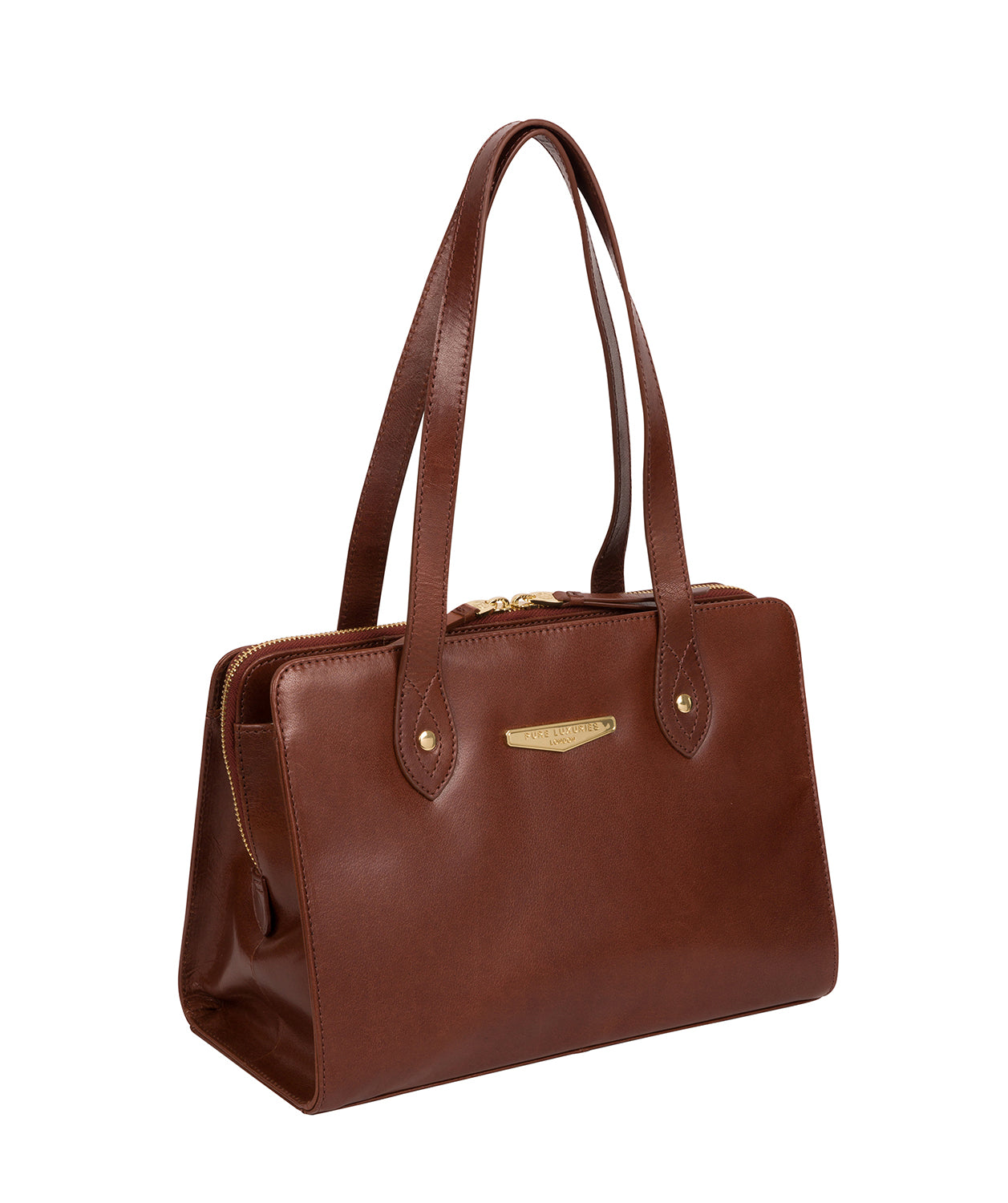 'Britt' Italian Tan Vegetable-Tanned Leather Handbag