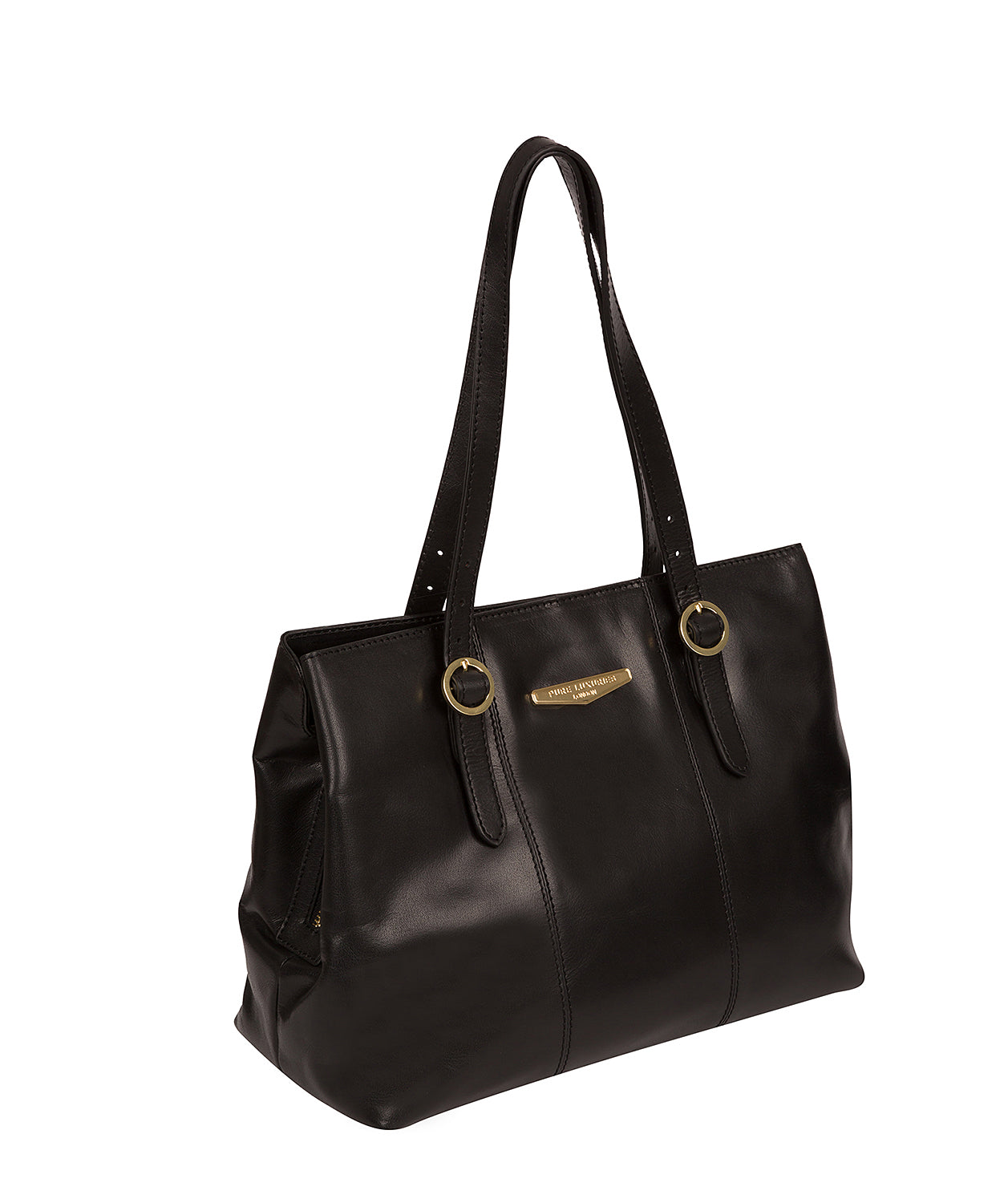 'Rosie' Black Vegetable-Tanned Leather Handbag
