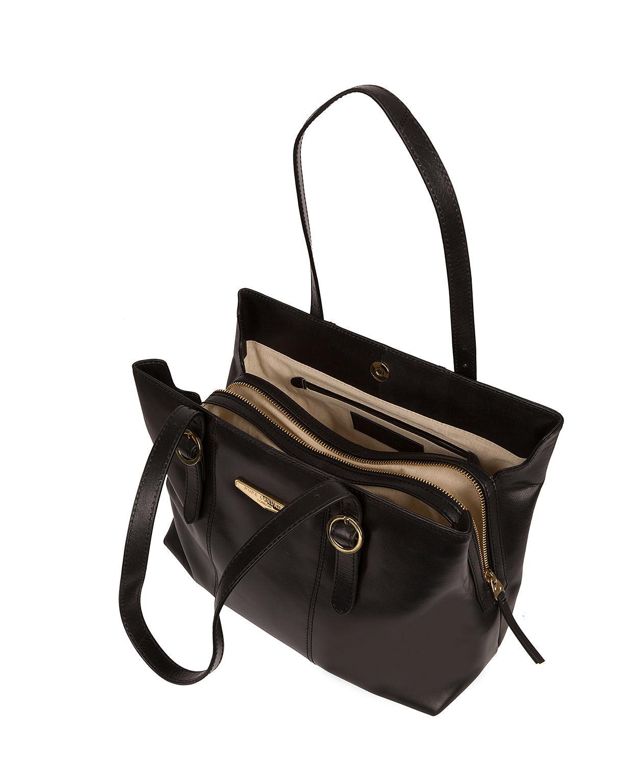 'Rosie' Black Vegetable-Tanned Leather Handbag