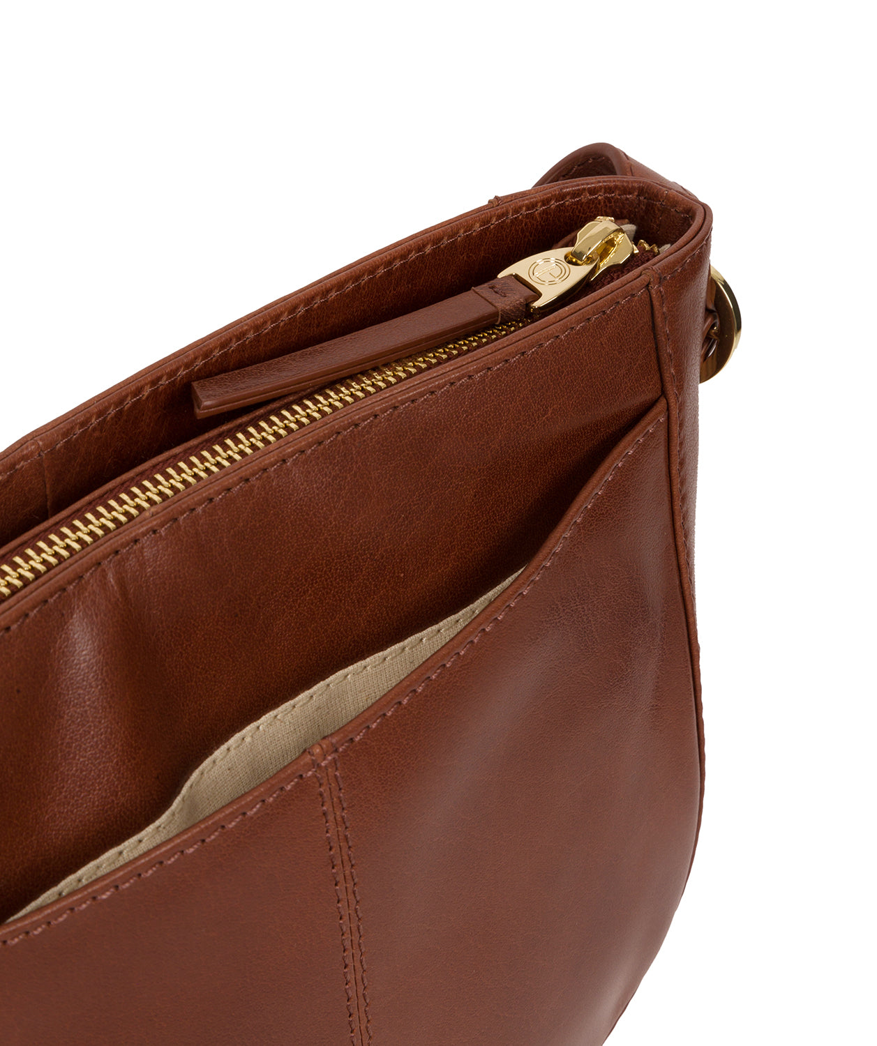 'Kaye' Italian Tan Leather Shoulder Bag