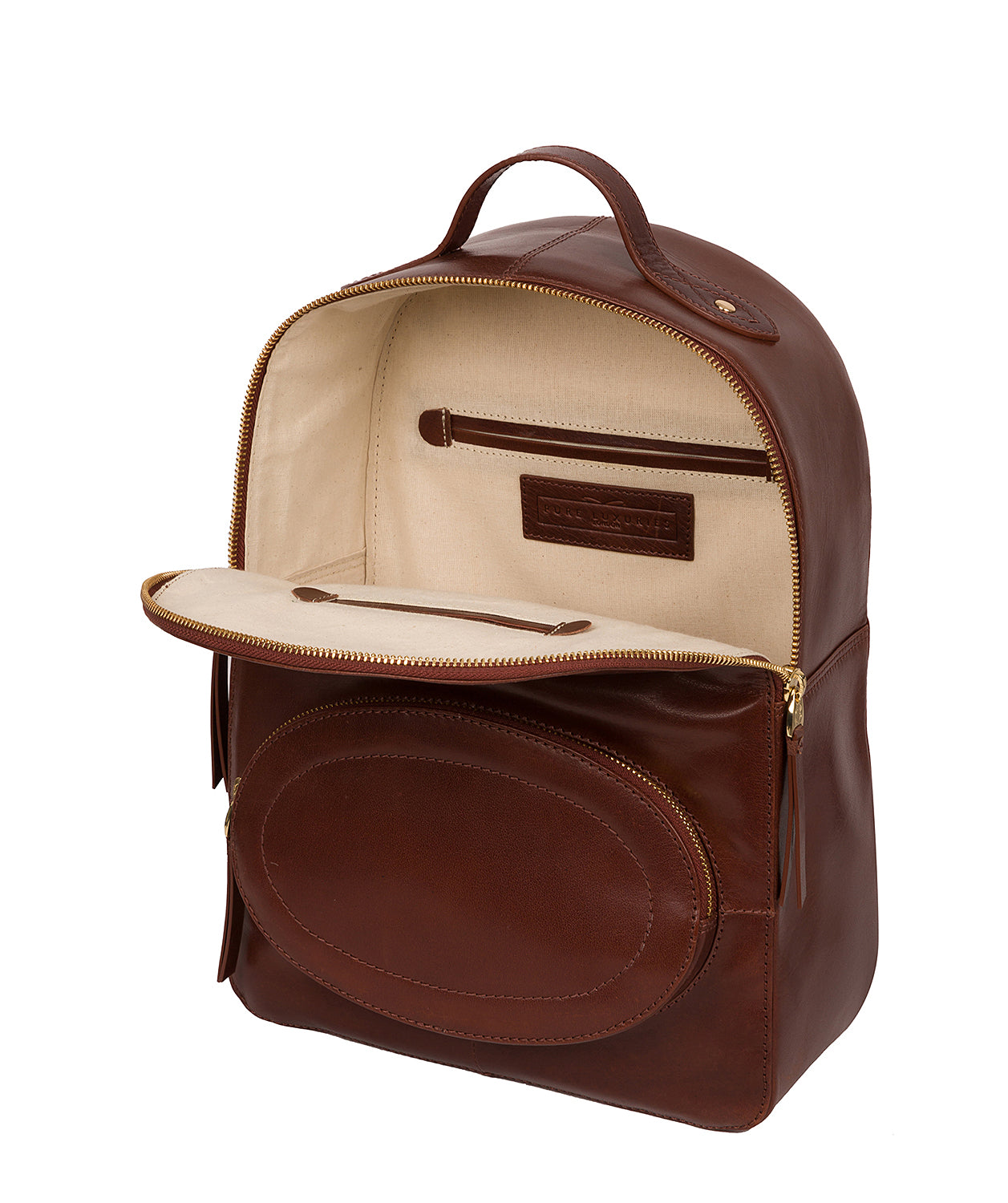'Christina' Italian Tan Leather Backpack