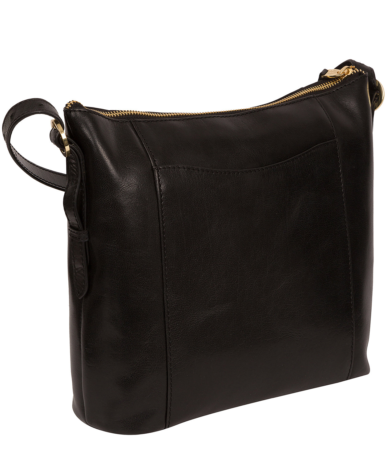 'Dee' Black Vegetable-Tanned Leather Shoulder Bag