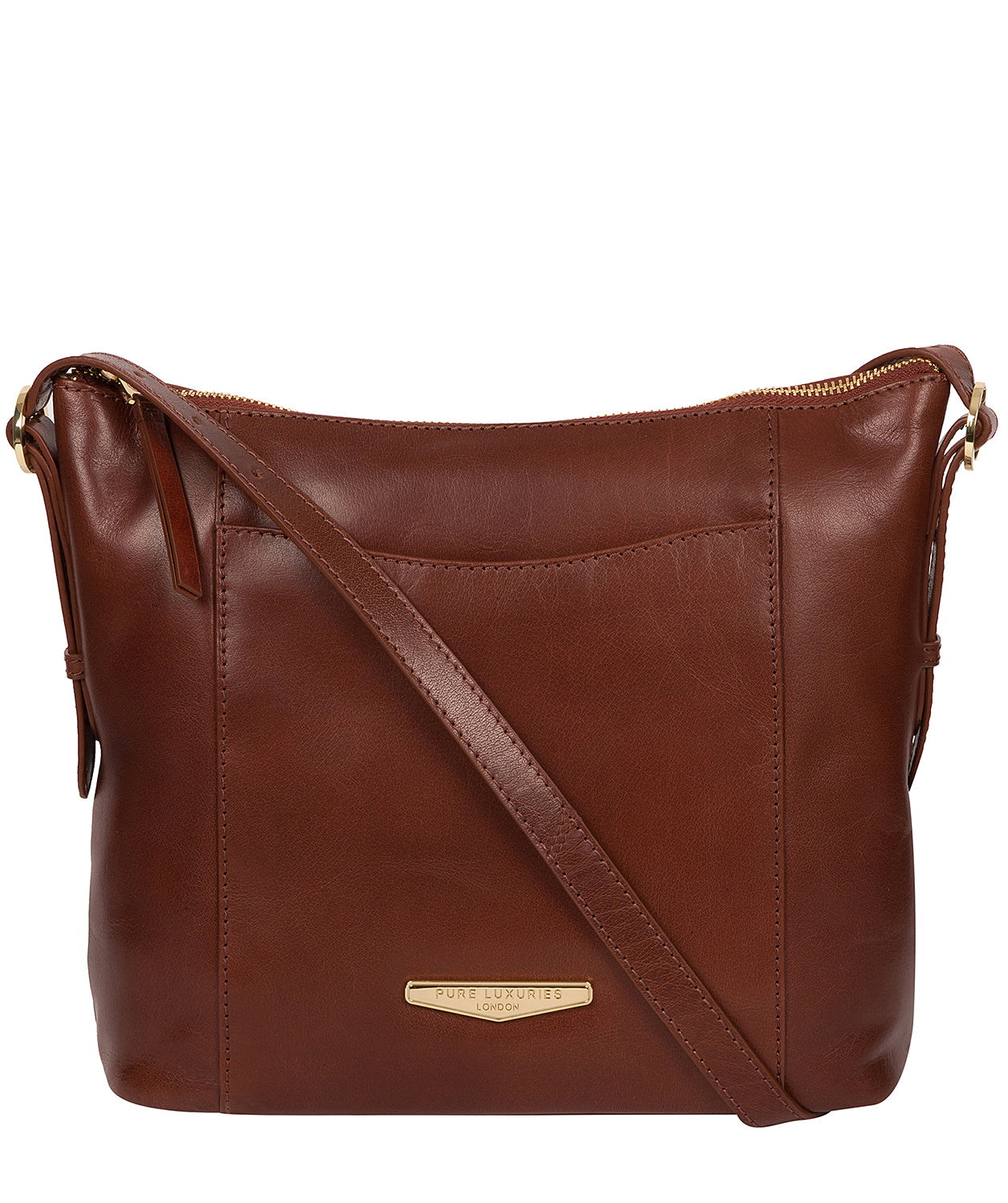 'Dee' Italian Tan Vegetable-Tanned Leather Shoulder Bag