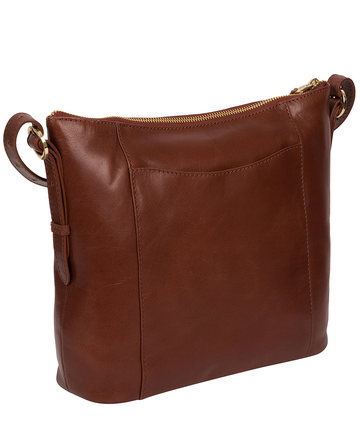 'Dee' Italian Tan Vegetable-Tanned Leather Shoulder Bag