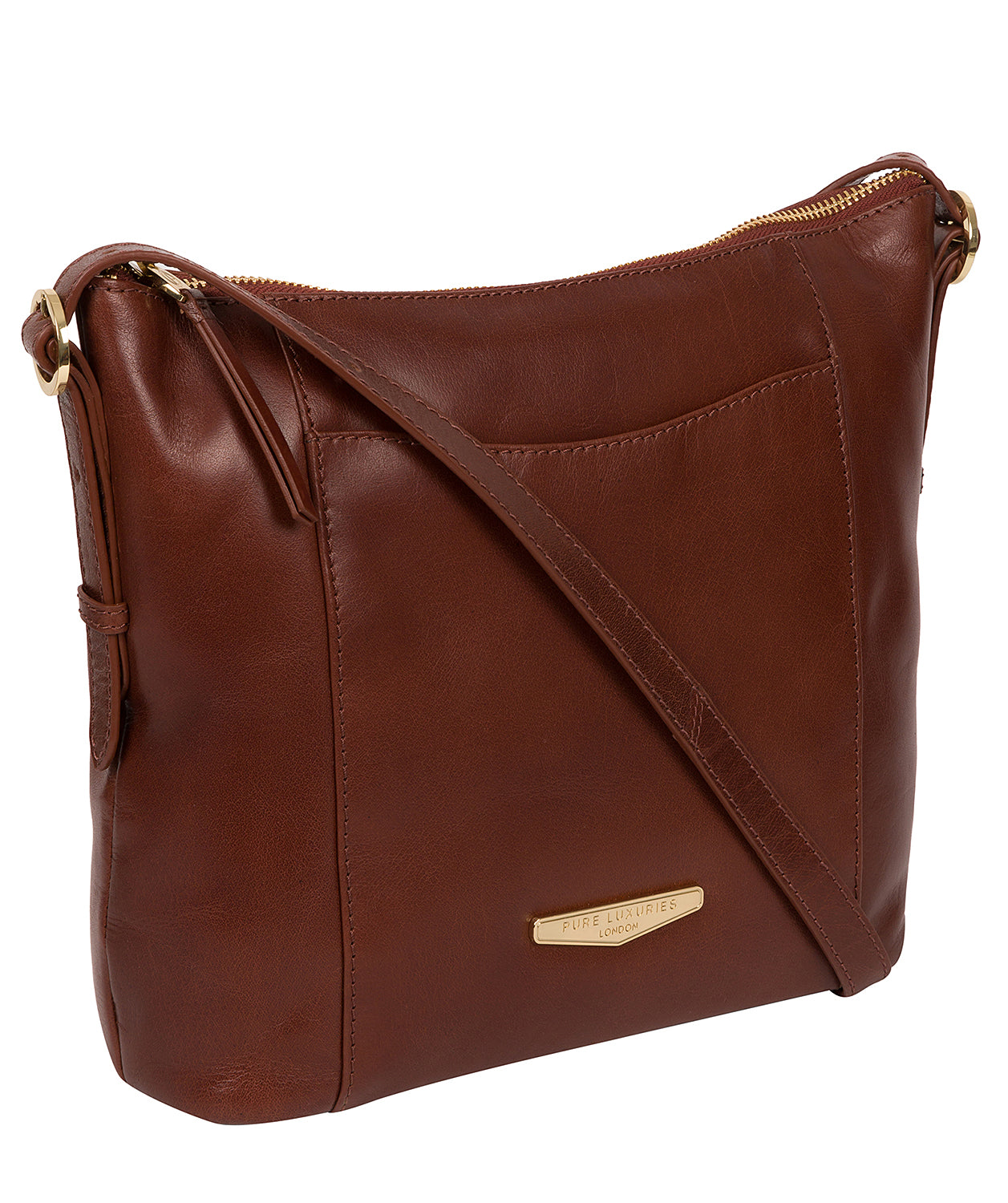'Dee' Italian Tan Vegetable-Tanned Leather Shoulder Bag