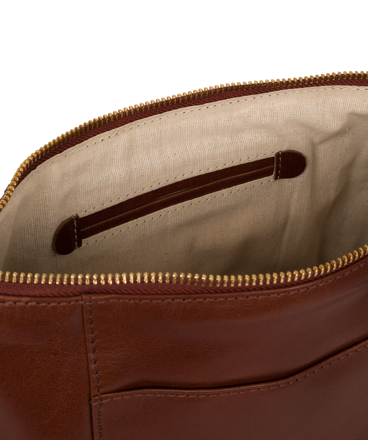 'Dee' Italian Tan Vegetable-Tanned Leather Shoulder Bag