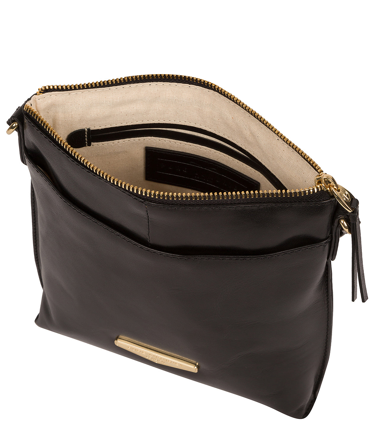 'Kimberley' Black Leather Cross Body Bag
