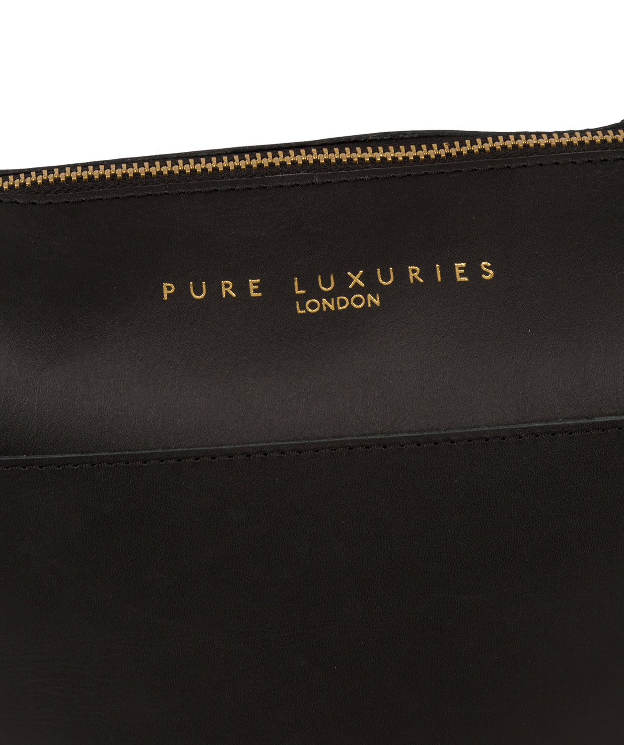 'Chichester' Jet Black Vegetable-Tanned Leather Shoulder Bag