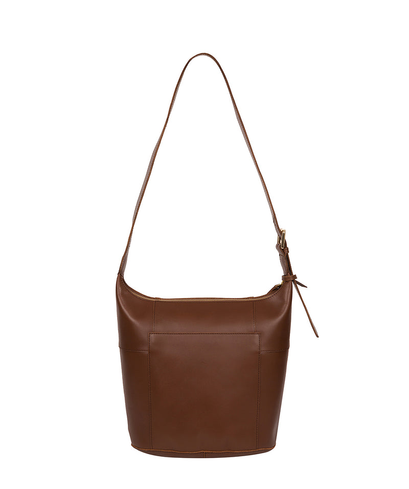 'Chichester' Ombré Chestnut Vegetable-Tanned Leather Shoulder Bag