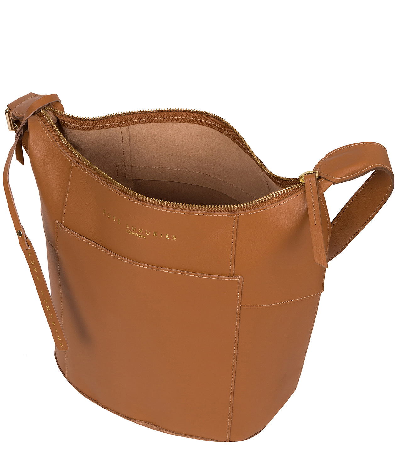 'Chichester' Saddle Tan Vegetable-Tanned Leather Shoulder Bag