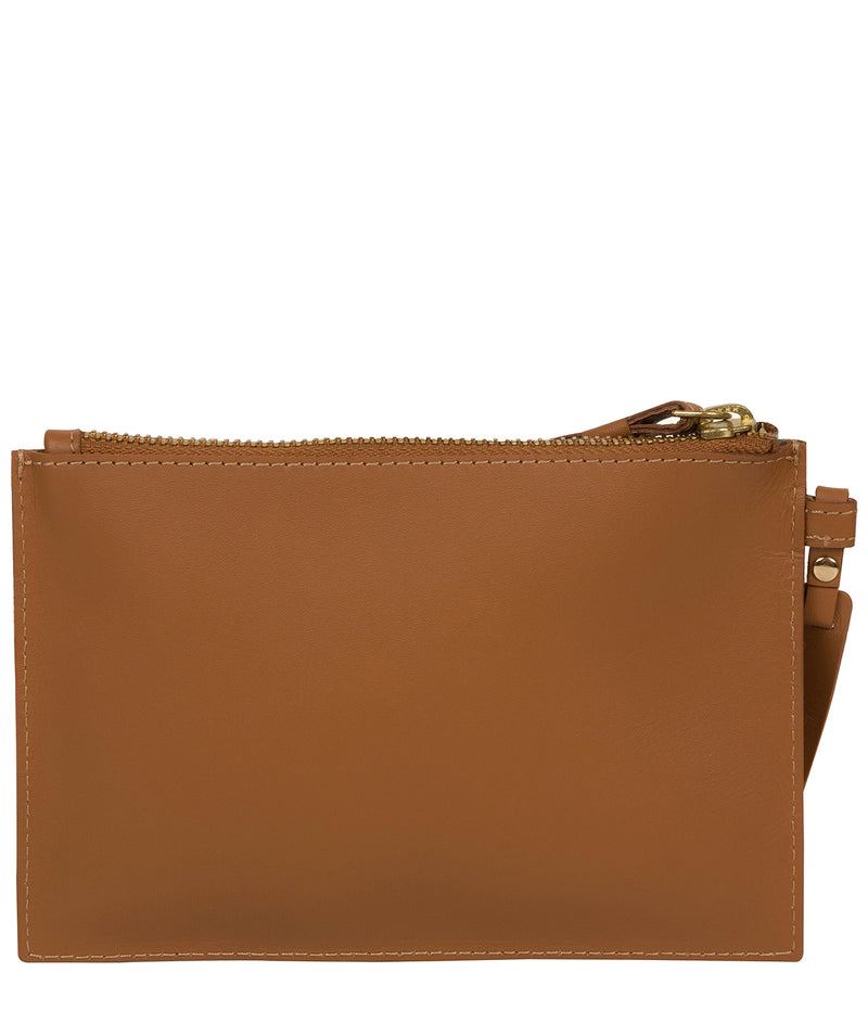 'Arreton' Saddle Tan Vegetable-Tanned Leather Clutch Bag