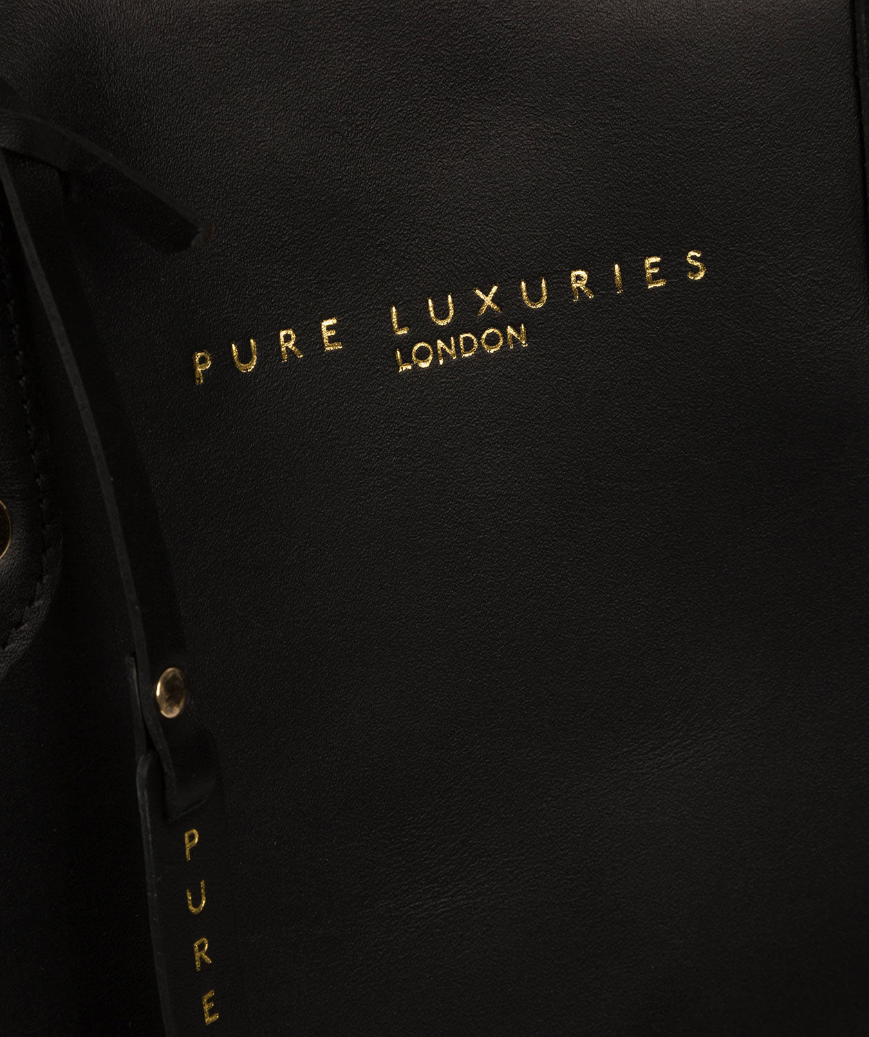 'Henley' Jet Black Vegetable-Tanned Leather Shopper Bag