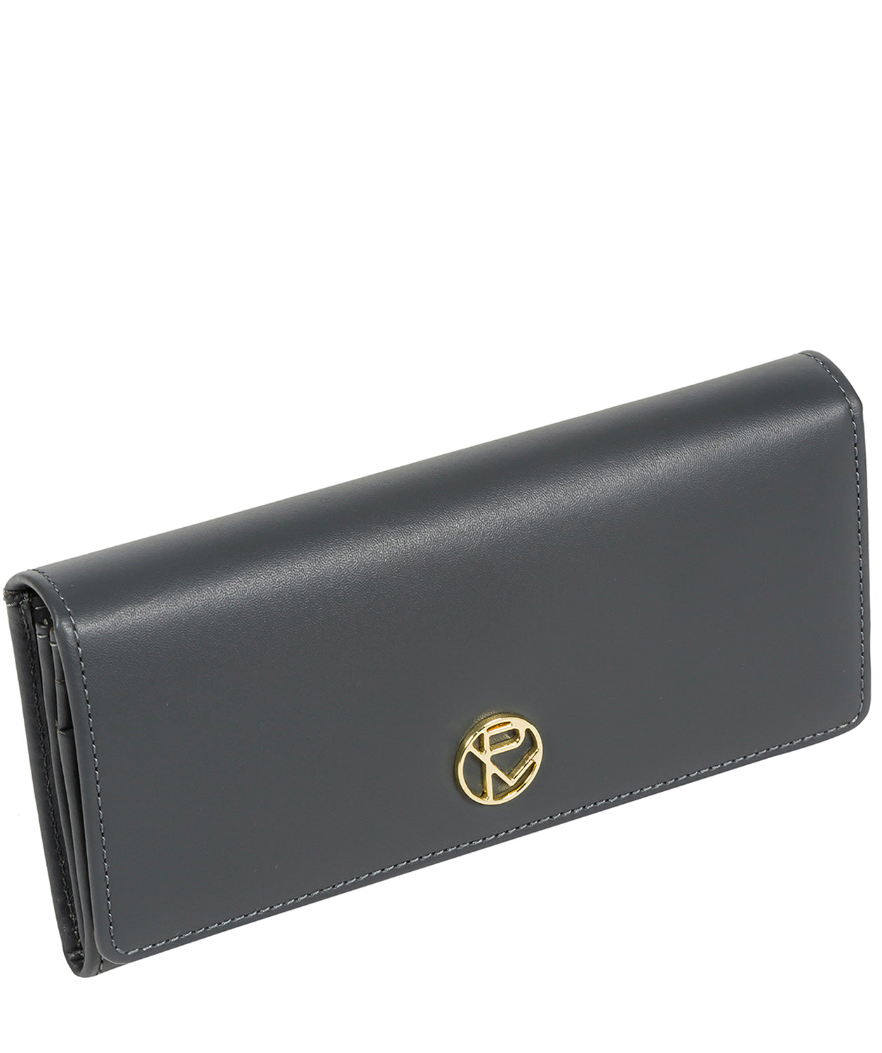 'Paris' Smoky Blue Leather Purse