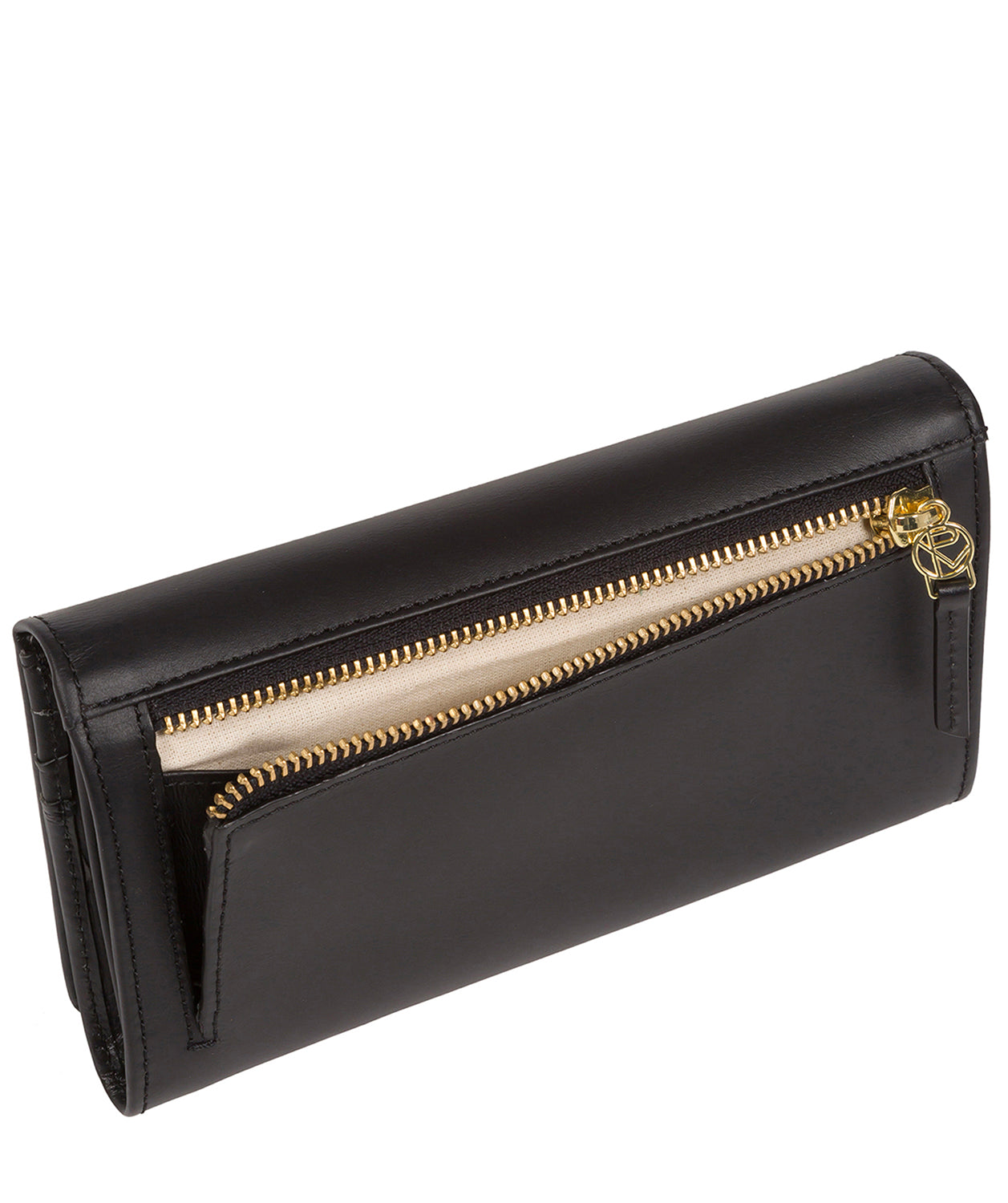 'Marseille' Black Leather Purse