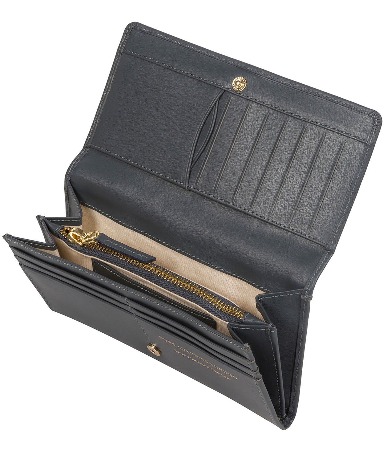 'Marseille' Smoky Blue Leather Purse