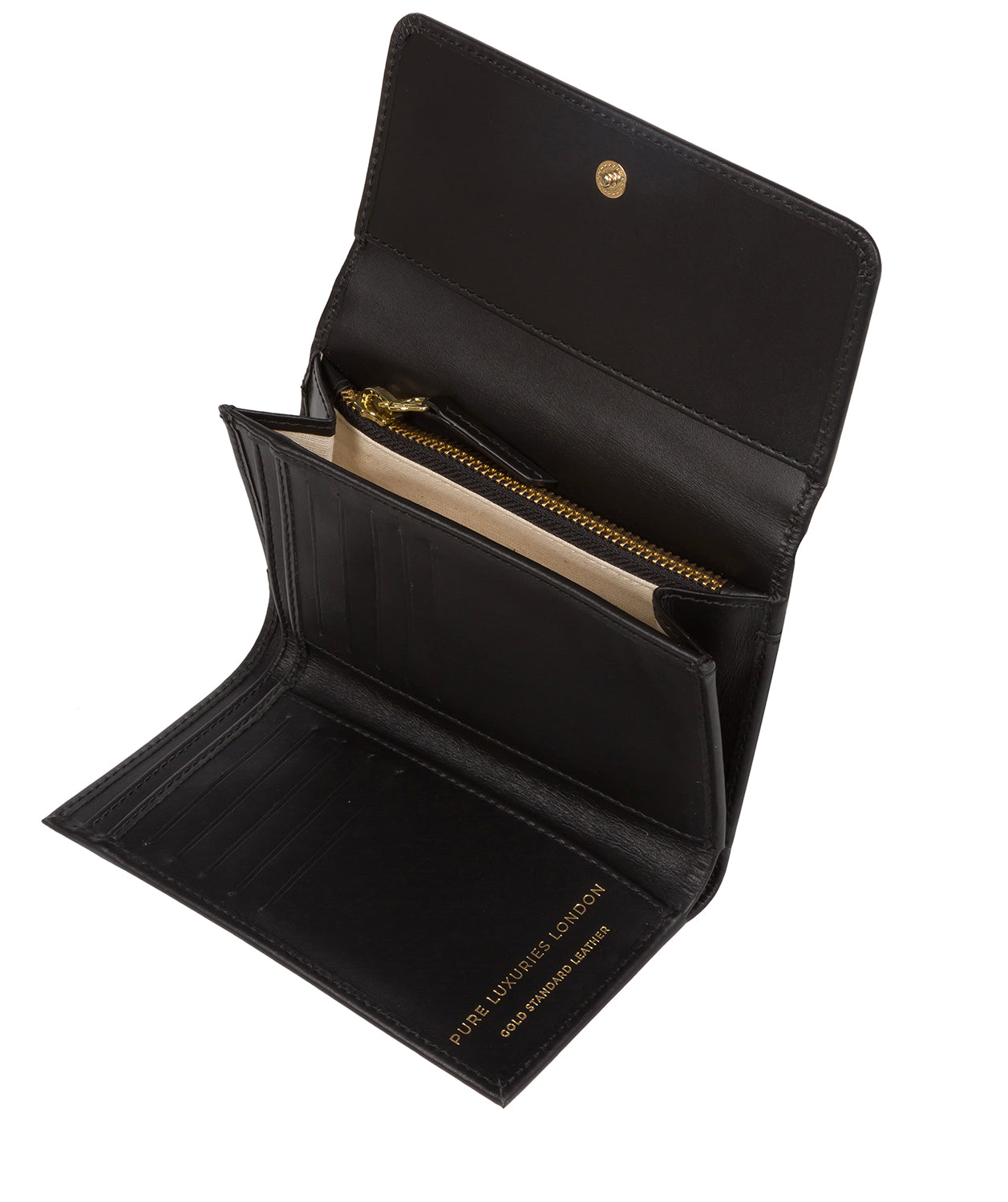 'Metz' Black Leather Purse