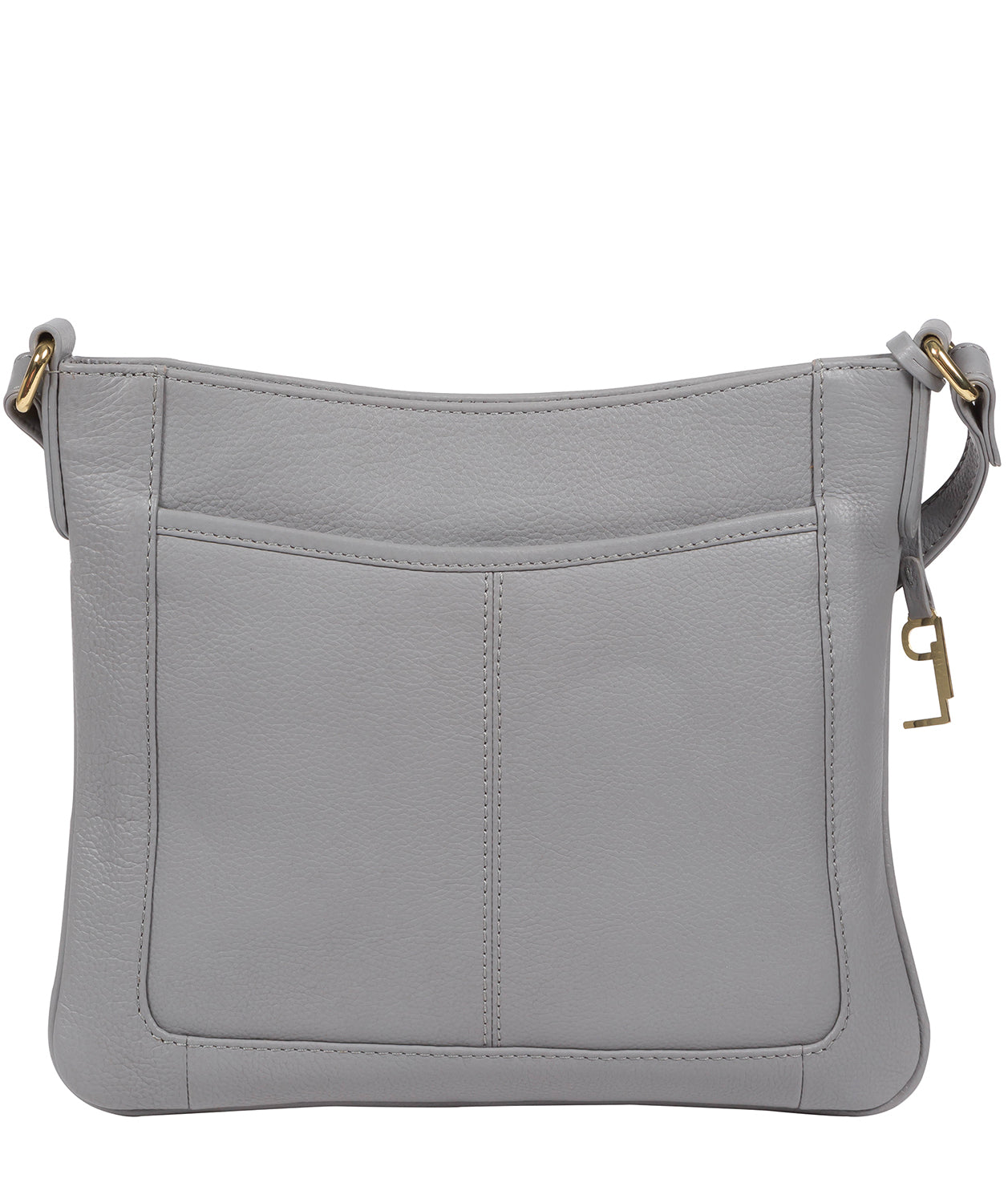 'Lewes' Grey Leather Cross Body Bag
