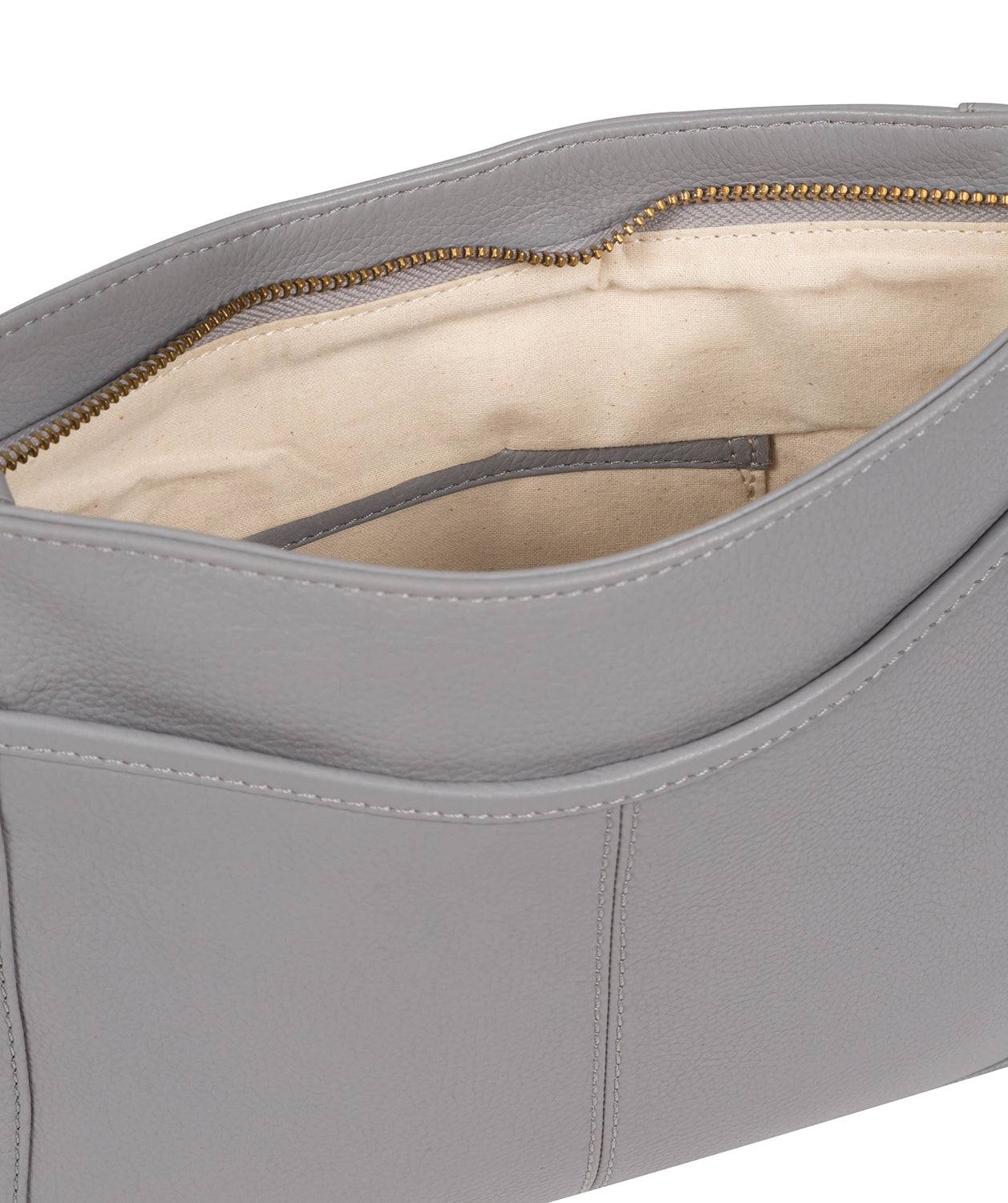 'Lewes' Grey Leather Cross Body Bag