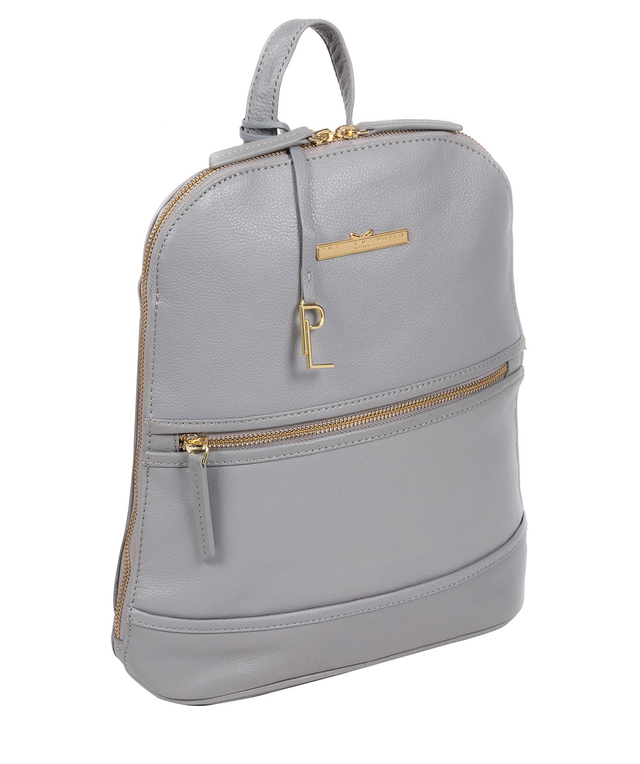 'Elland' Grey Leather Backpack