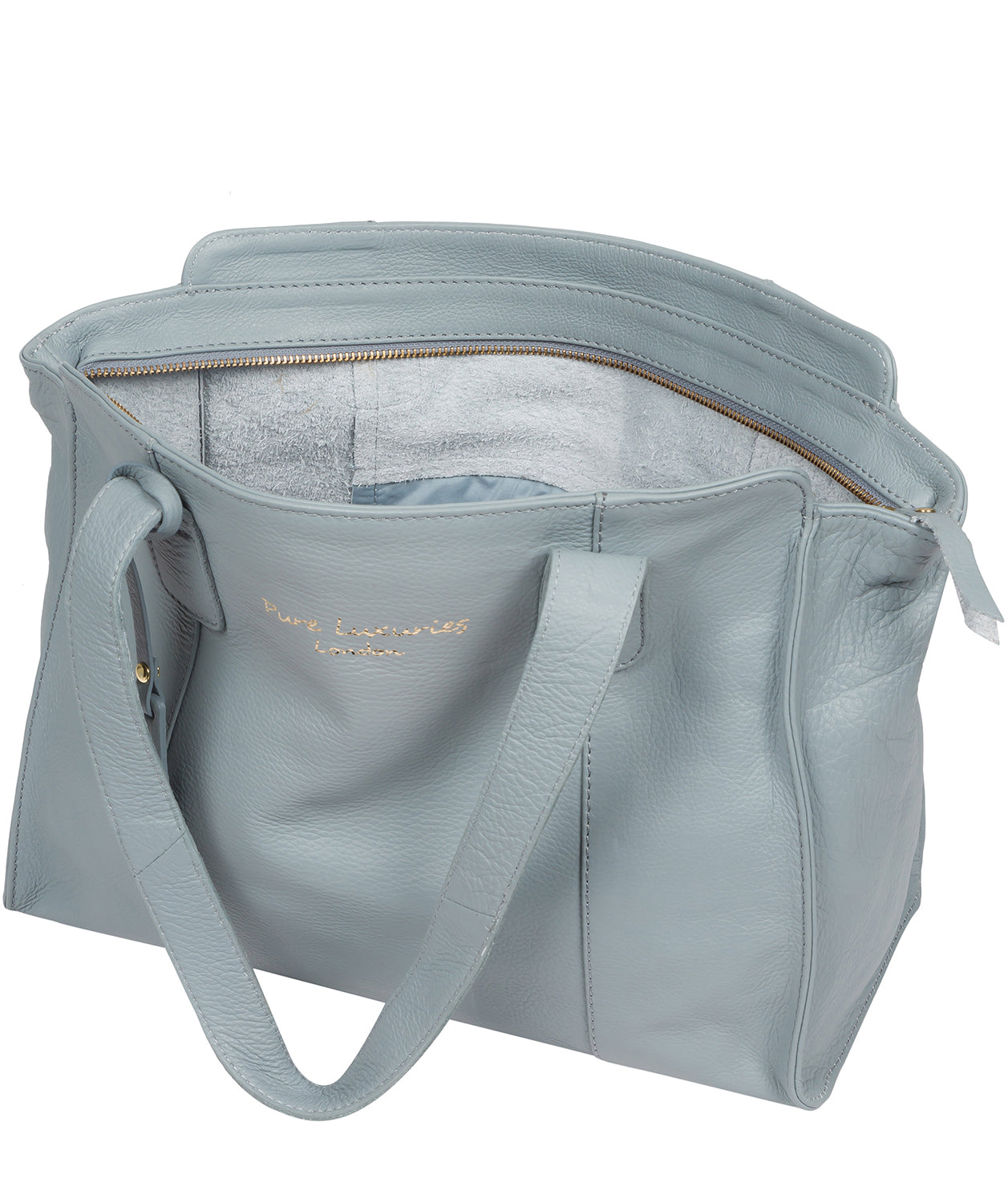 'Alexandra' Cashmere Blue Leather Handbag