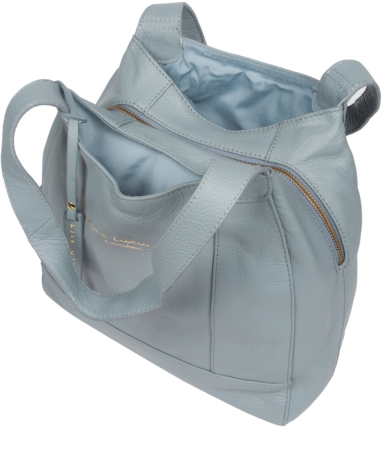 'Colette' Cashmere Blue Leather Handbag