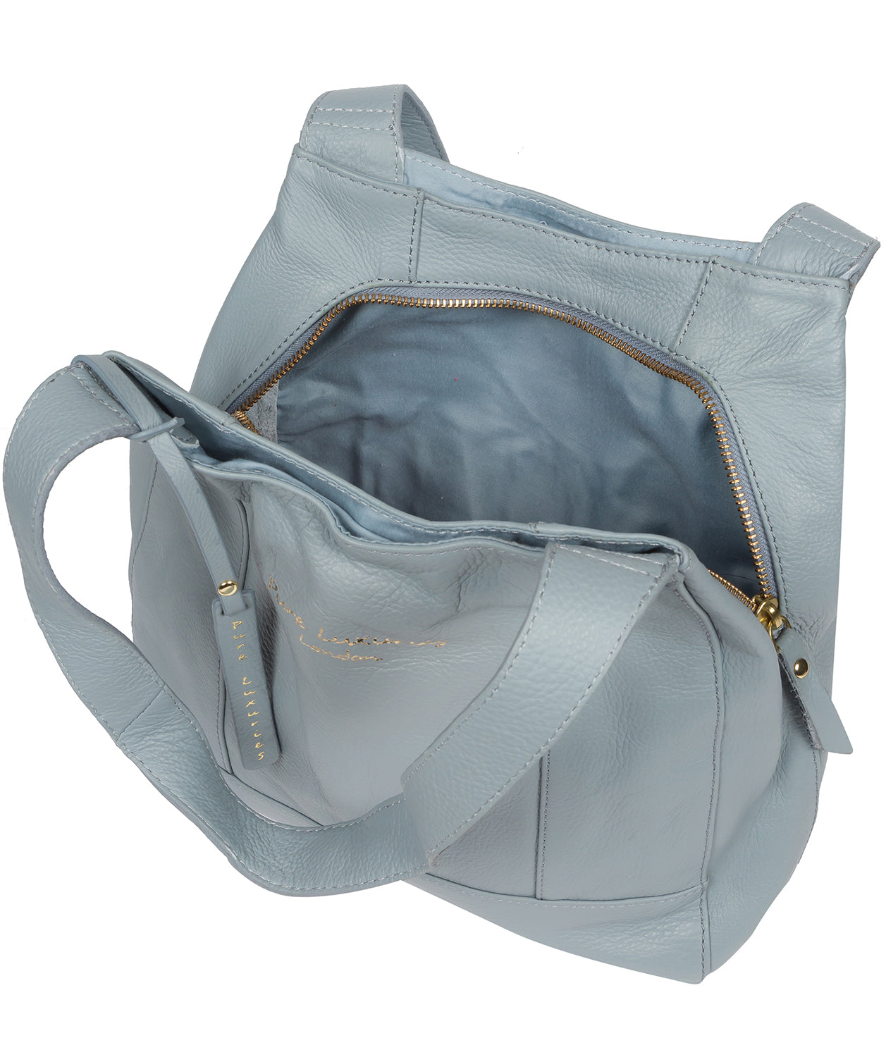 'Colette' Cashmere Blue Leather Handbag