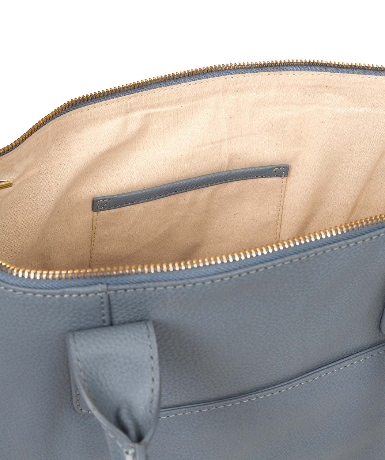 'Faye' Blue Cloud Leather Tote Bag