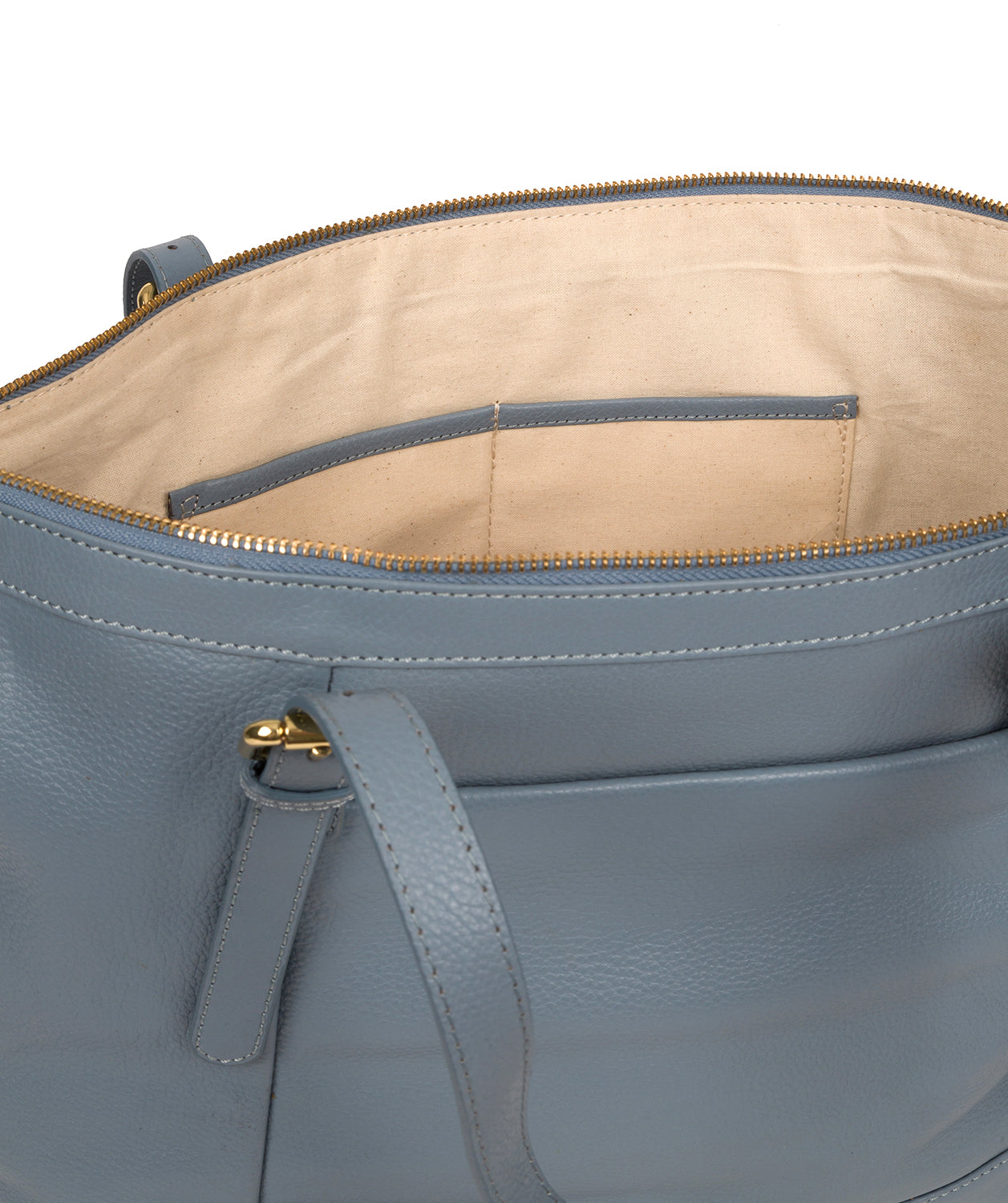 'Emily' Blue Cloud Leather Tote Bag