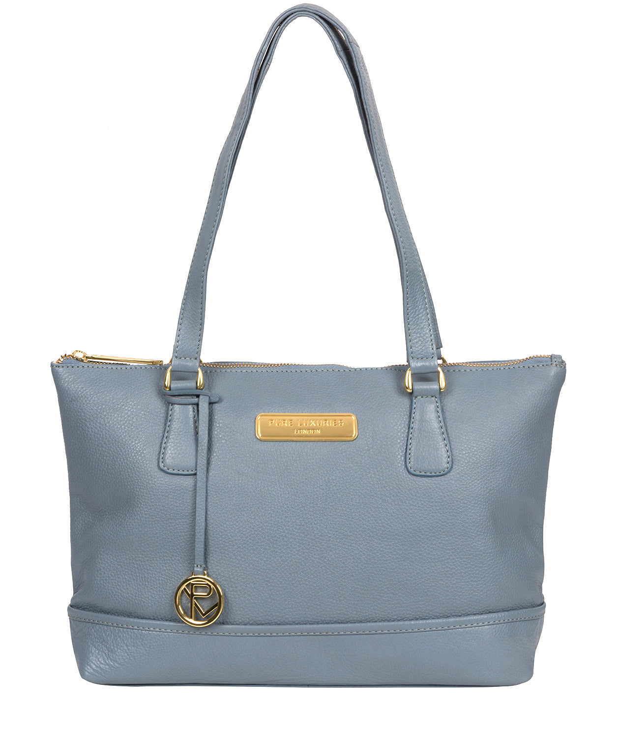 'Keira' Blue Cloud Leather Handbag