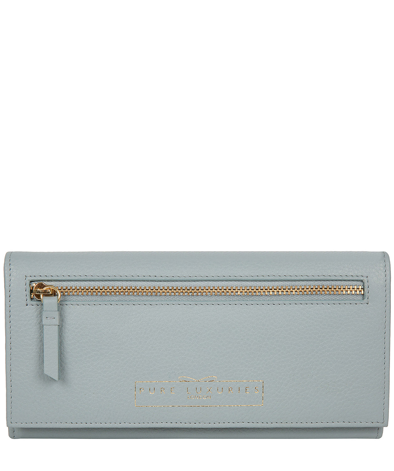 'Monika' Cashmere Blue Leather Purse