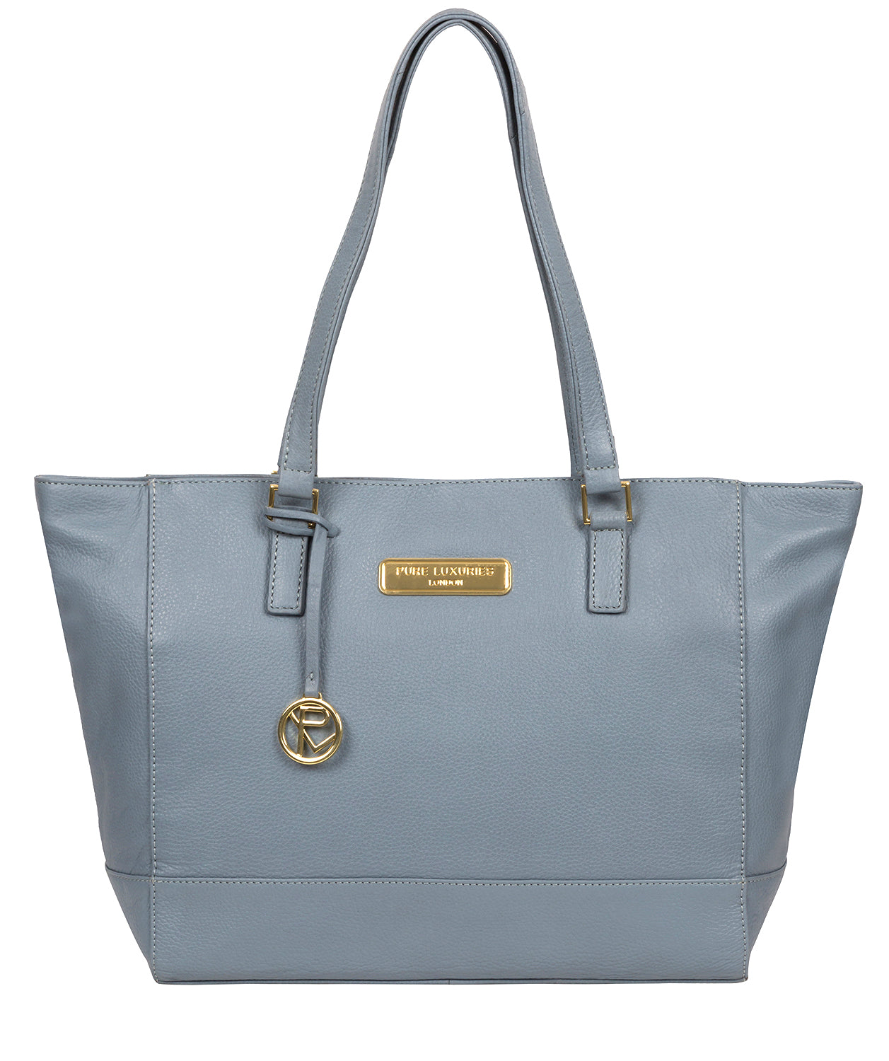 'Sophie' Blue Cloud Leather Tote Bag
