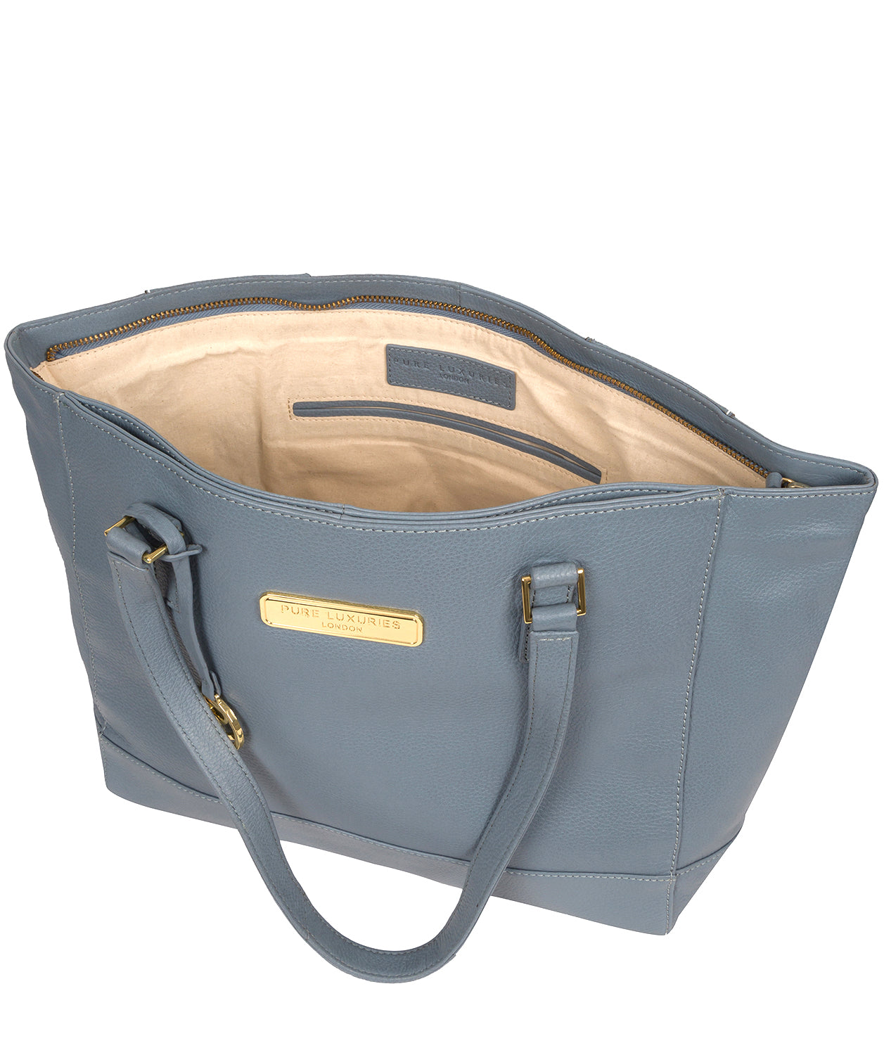 'Sophie' Blue Cloud Leather Tote Bag